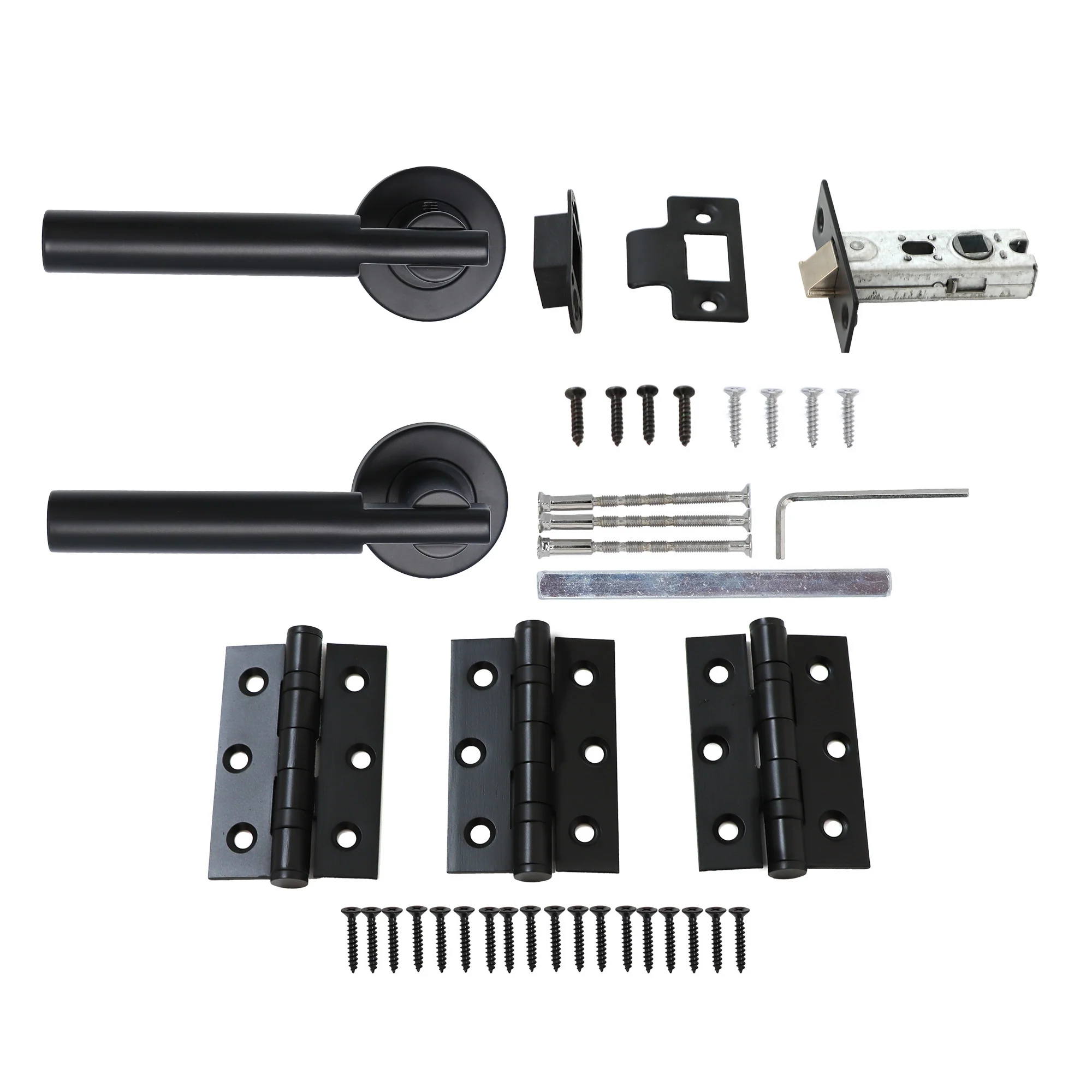 Superior Titan Lever on Round Rose Handle Set - Matt Black (123481) - Image 3