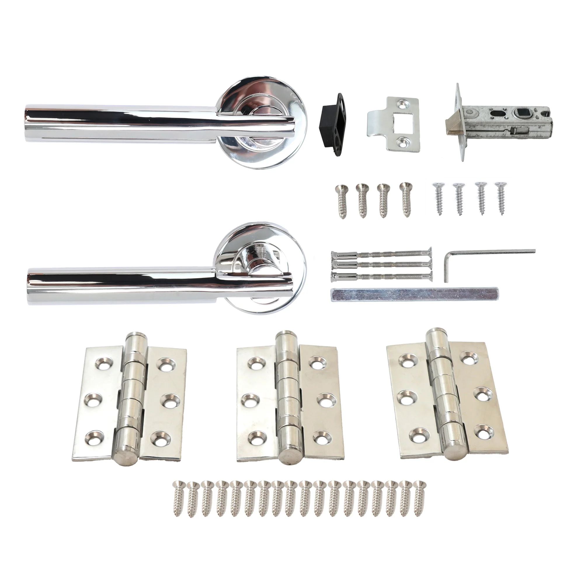 Superior Titan Lever on Round Rose Handle Set - Polished Stainless Steel (123480) - Image 3
