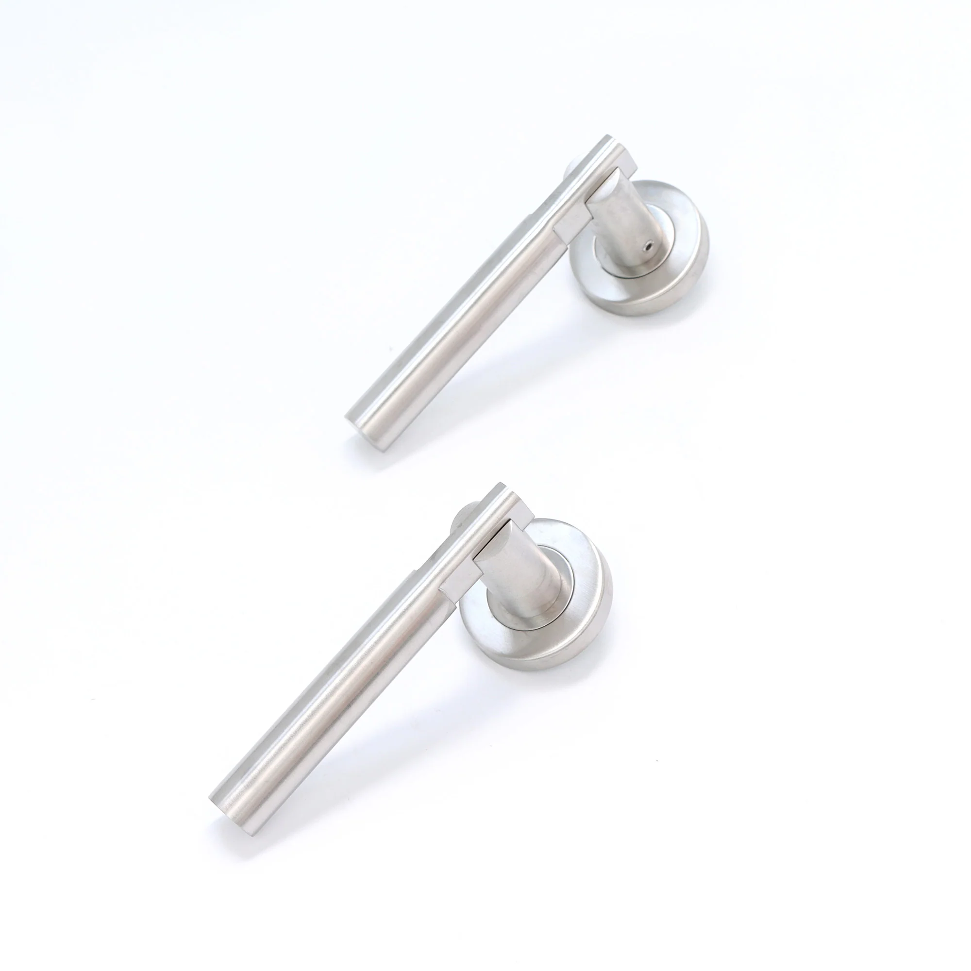 Superior Titan Lever on Round Rose Handle Set - Satin Stainless Steel (123479) - Image 6
