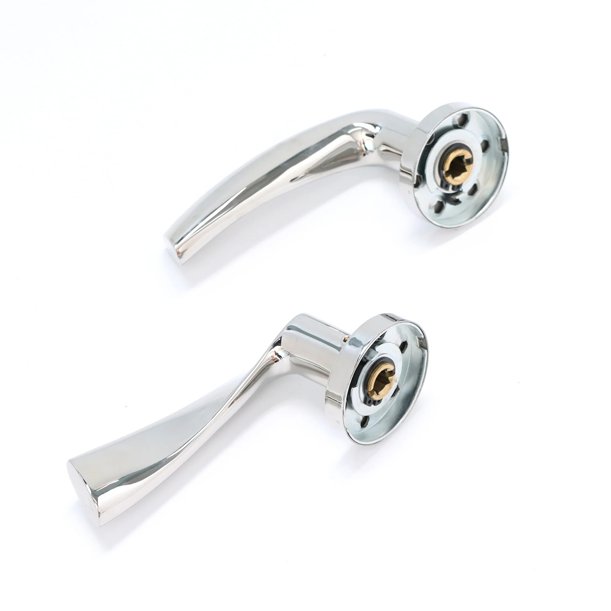 Superior Vega Lever on Round Rose Handle Set - Polished Stainless Steel (123476) - Image 6