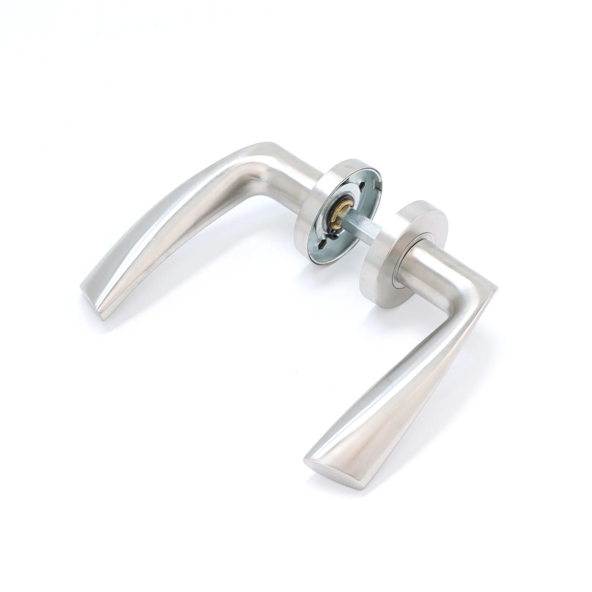 Superior Vega Lever on Round Rose Handle Set - Satin Stainless Steel (123475) - Image 5