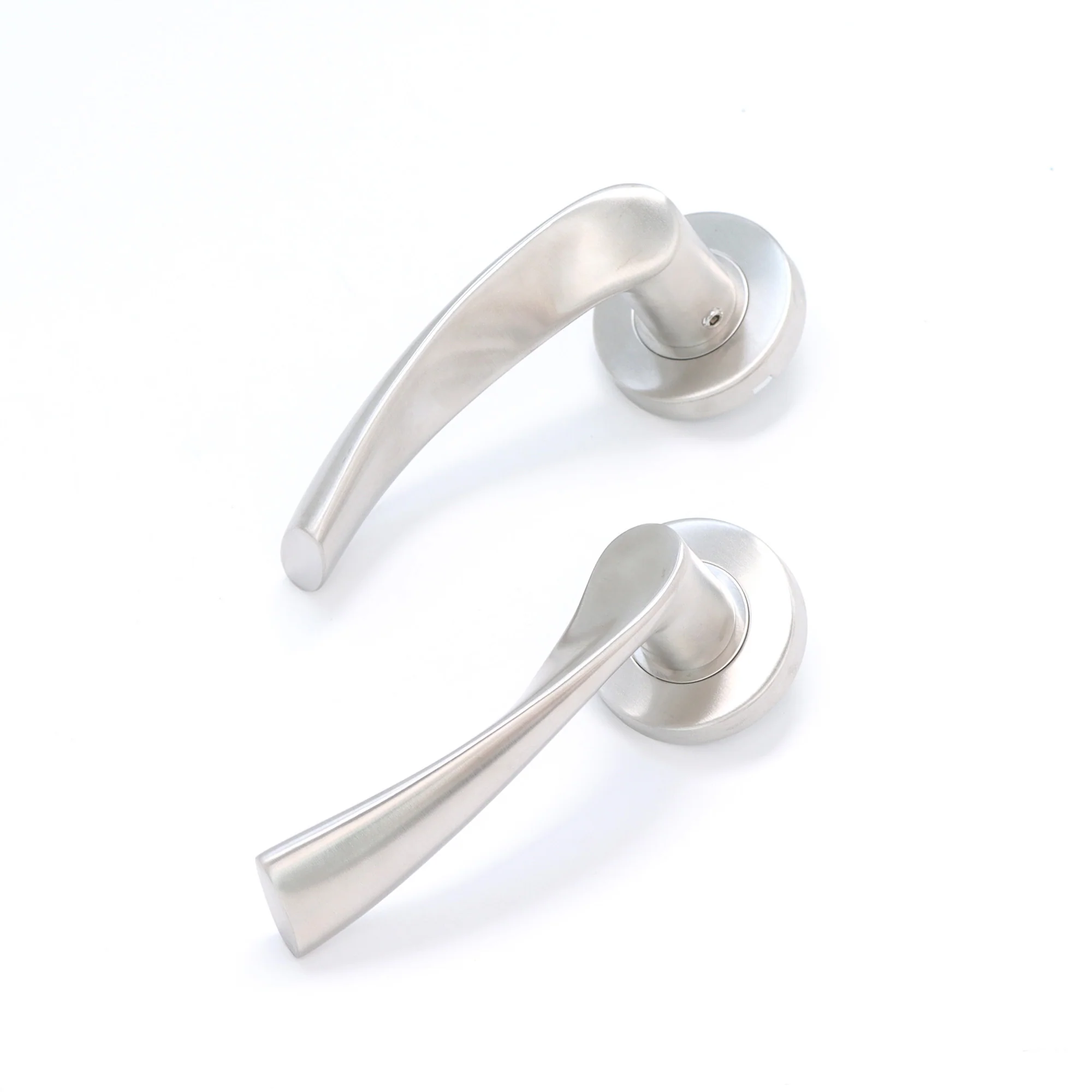 Superior Vega Lever on Round Rose Handle Set - Satin Stainless Steel (123475) - Image 7