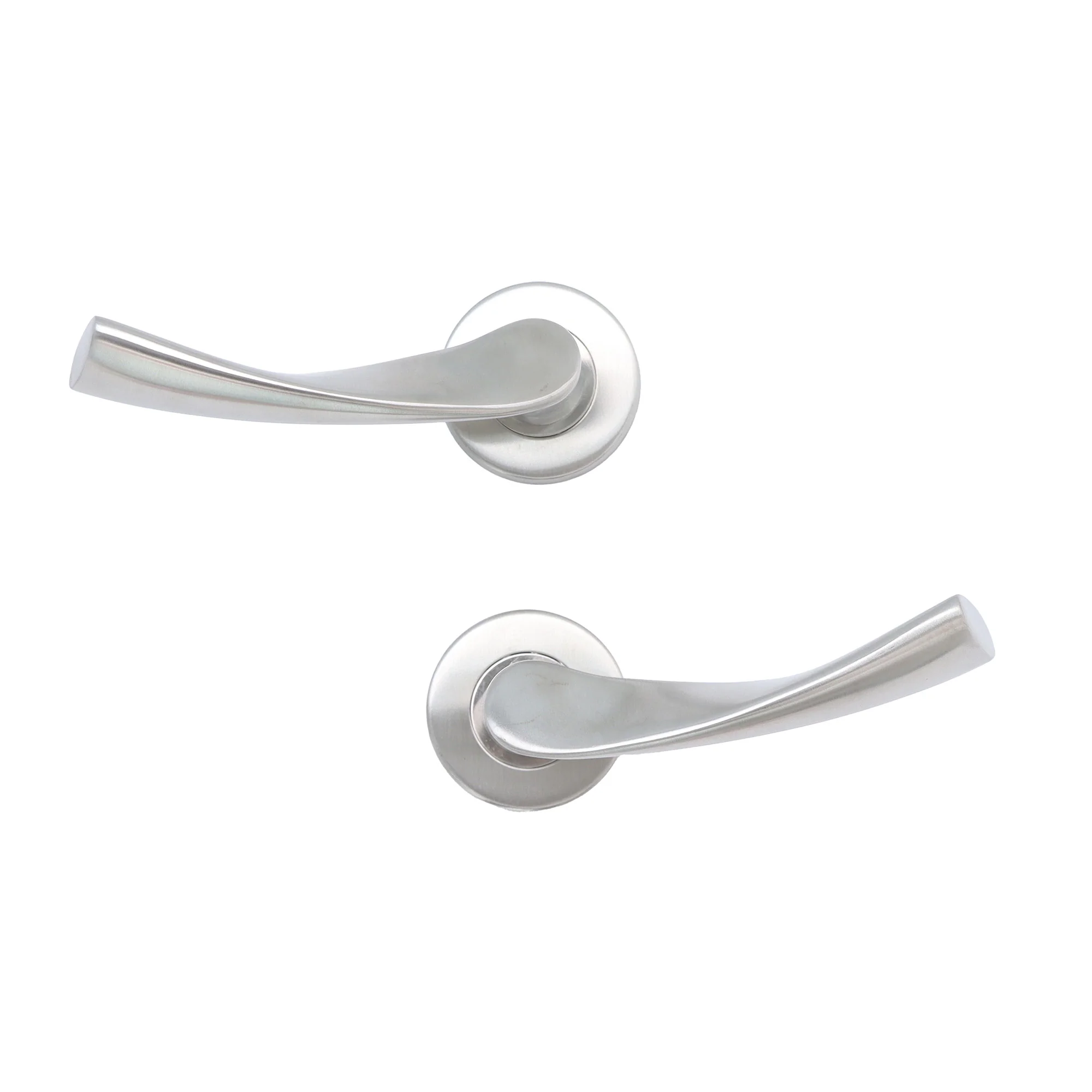 Superior Vega Lever on Round Rose Handle Set - Satin Stainless Steel (123475) - Image 8