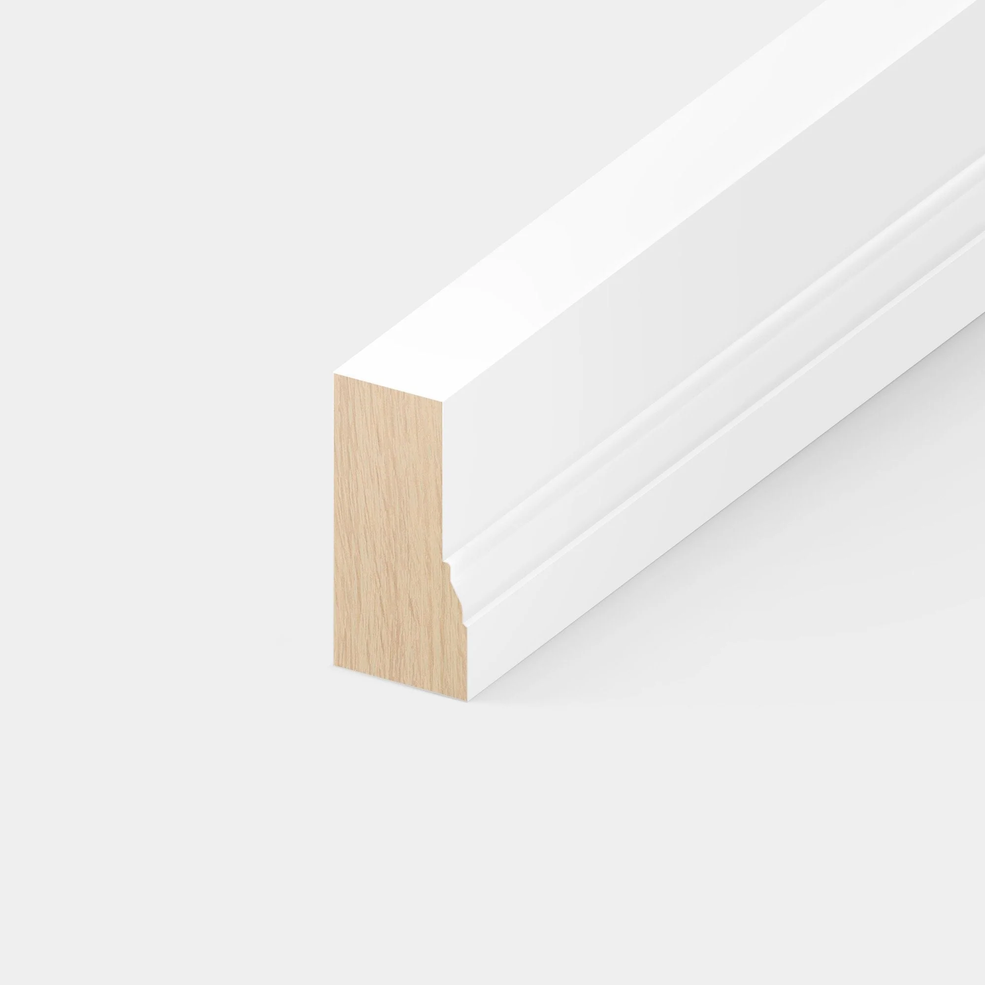 2.4m White Painted Decorative Moulding 18mm x 51mm - Image 2