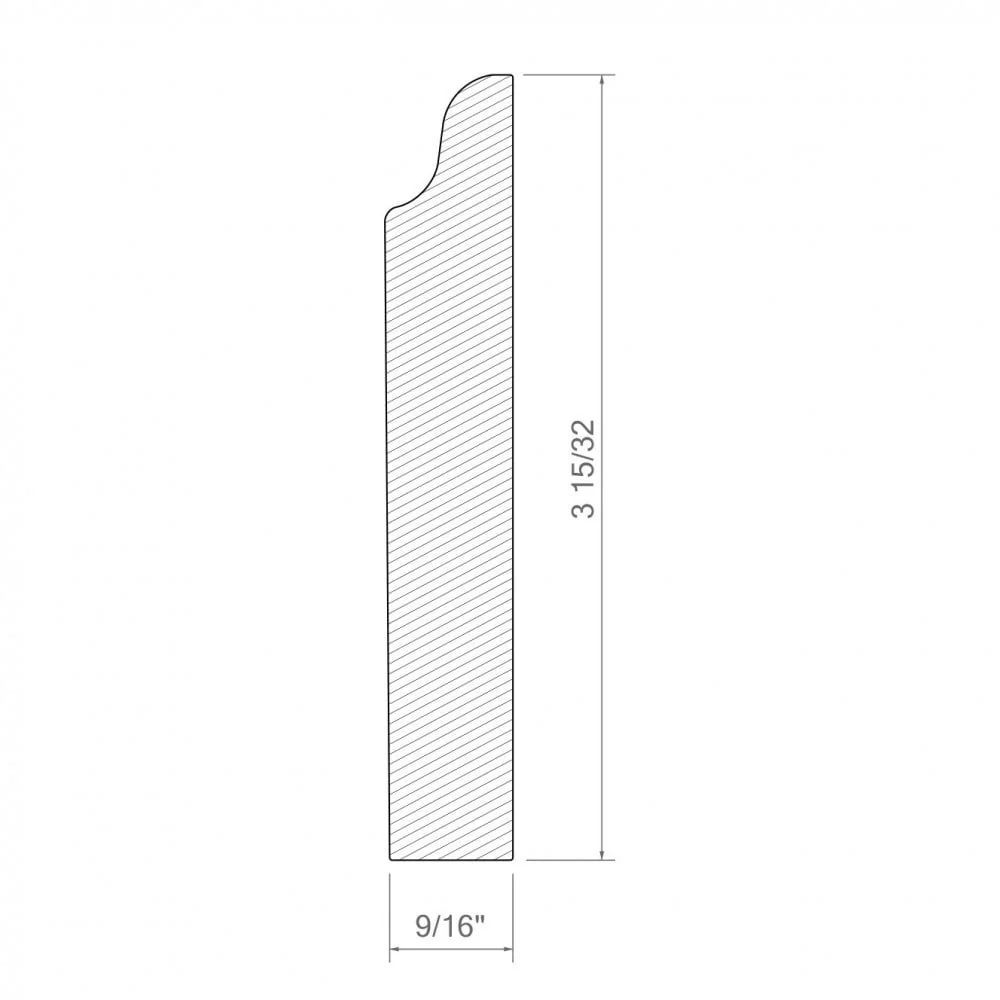 White - 2.4m Painted Decorative Large Base Moulding - Image 3