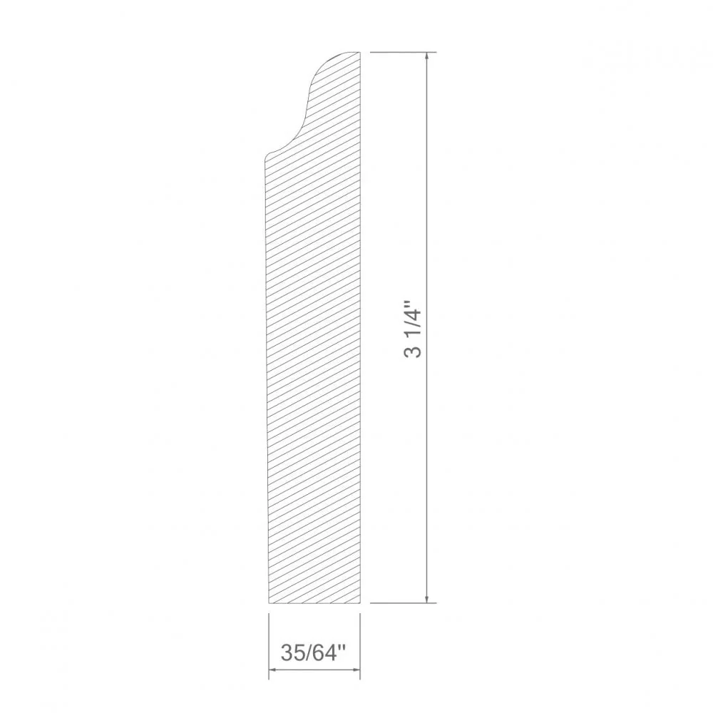 White - 2.4m Painted Decorative Medium Base Moulding - Image 3