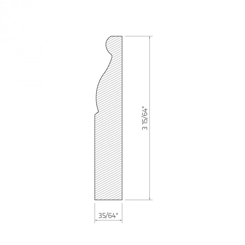 2.4m White Painted Decorative Skirting Board 14m x 83mm - Image 3