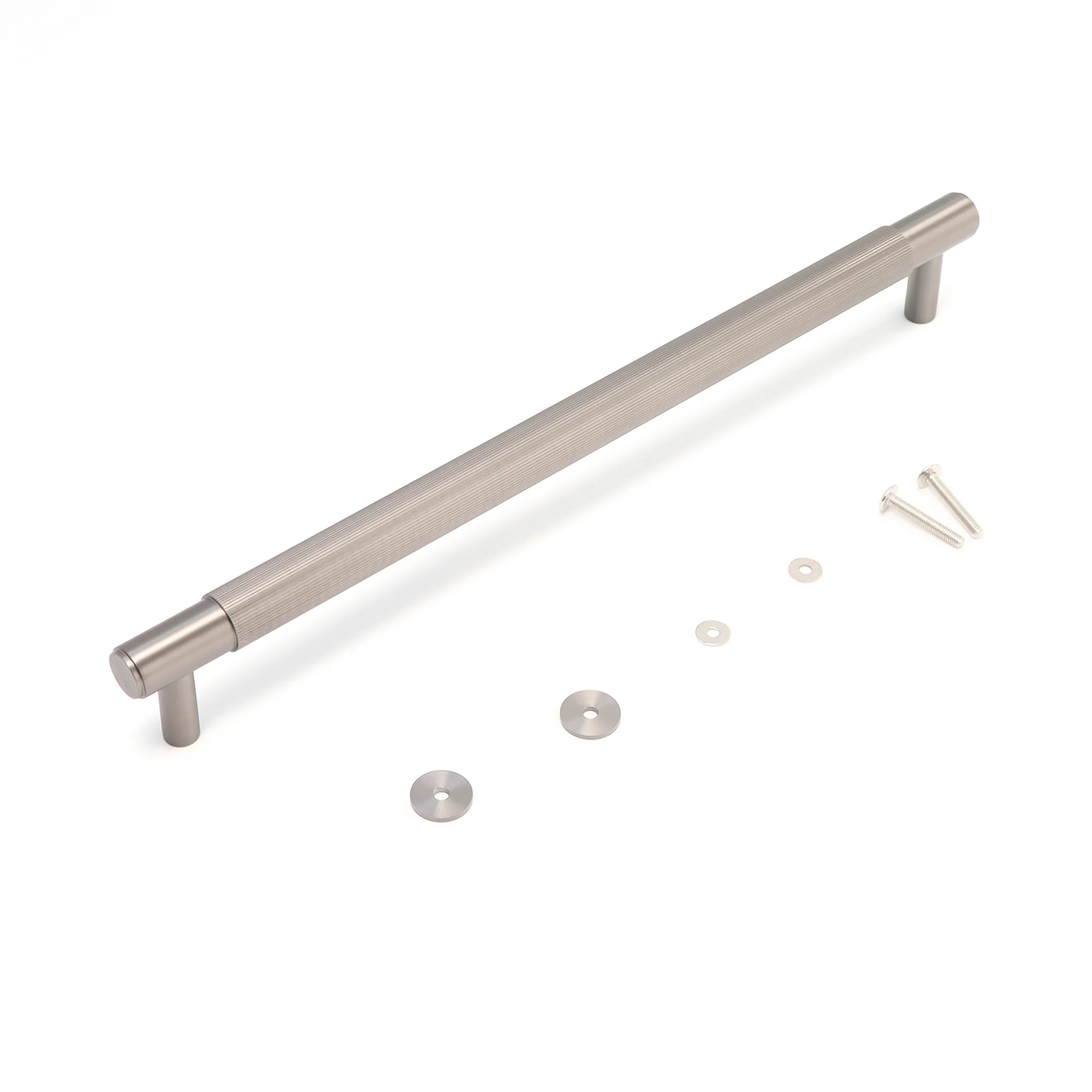 Fluted Large Round T-Bar Pull Handle - Gun Metal (123435) - Image 4