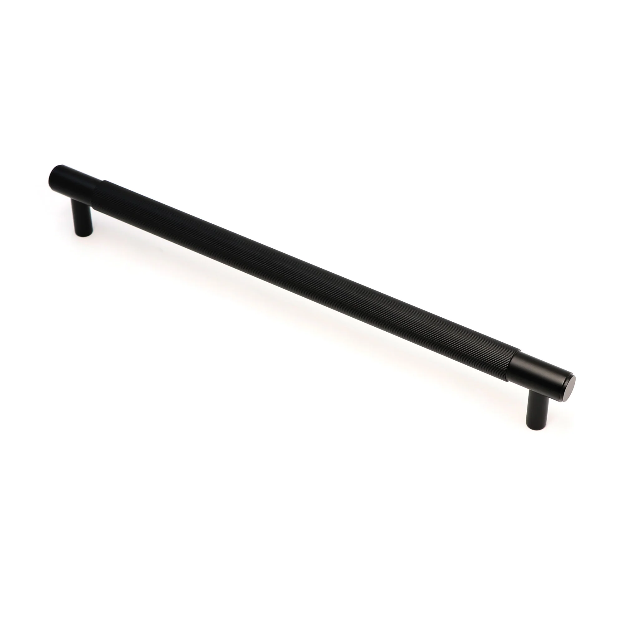 Fluted Large Round T-Bar Pull Handle - Matt Black (123433) - Image 3