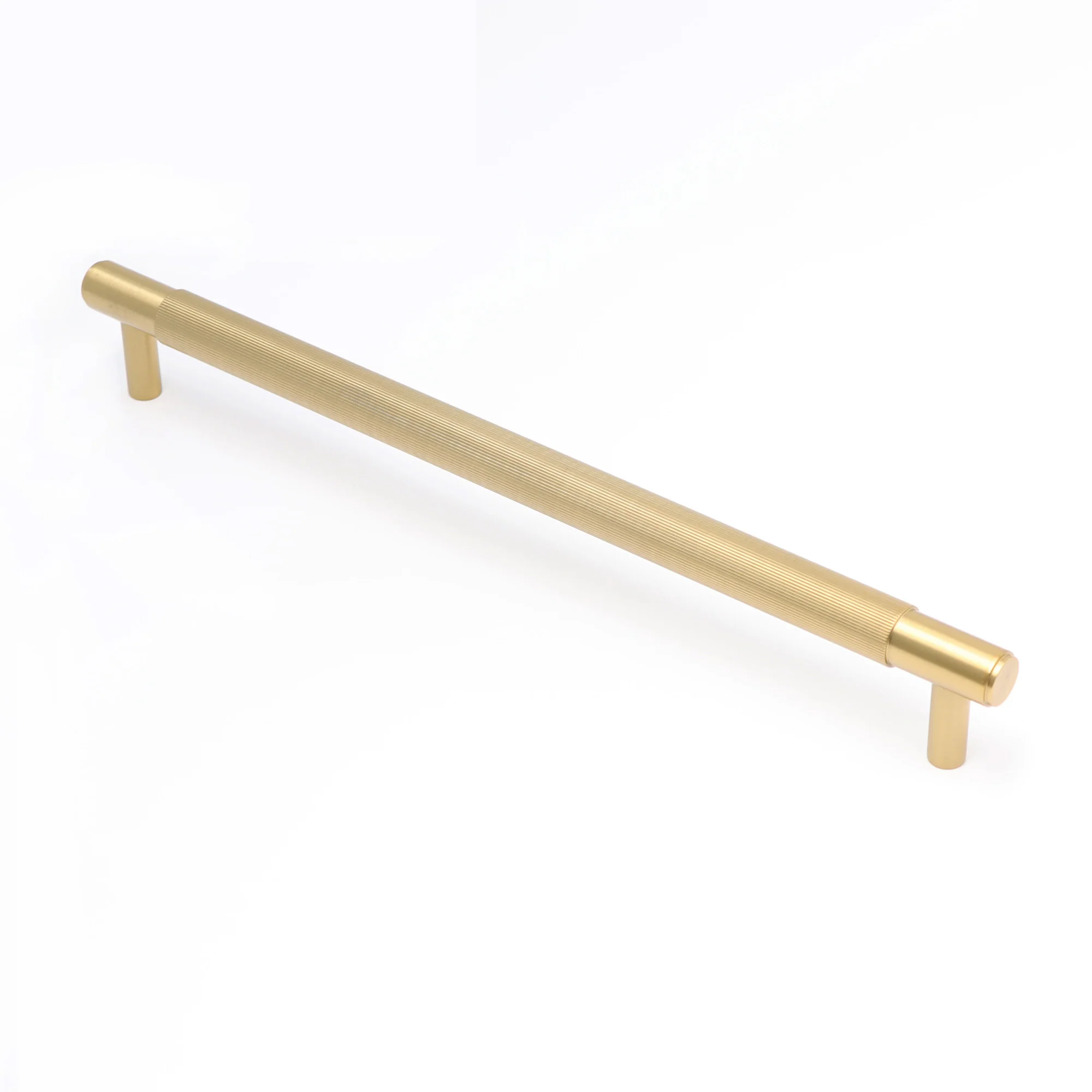 Fluted Large Round T-Bar Pull Handle - Satin Gold (123432) - Image 3