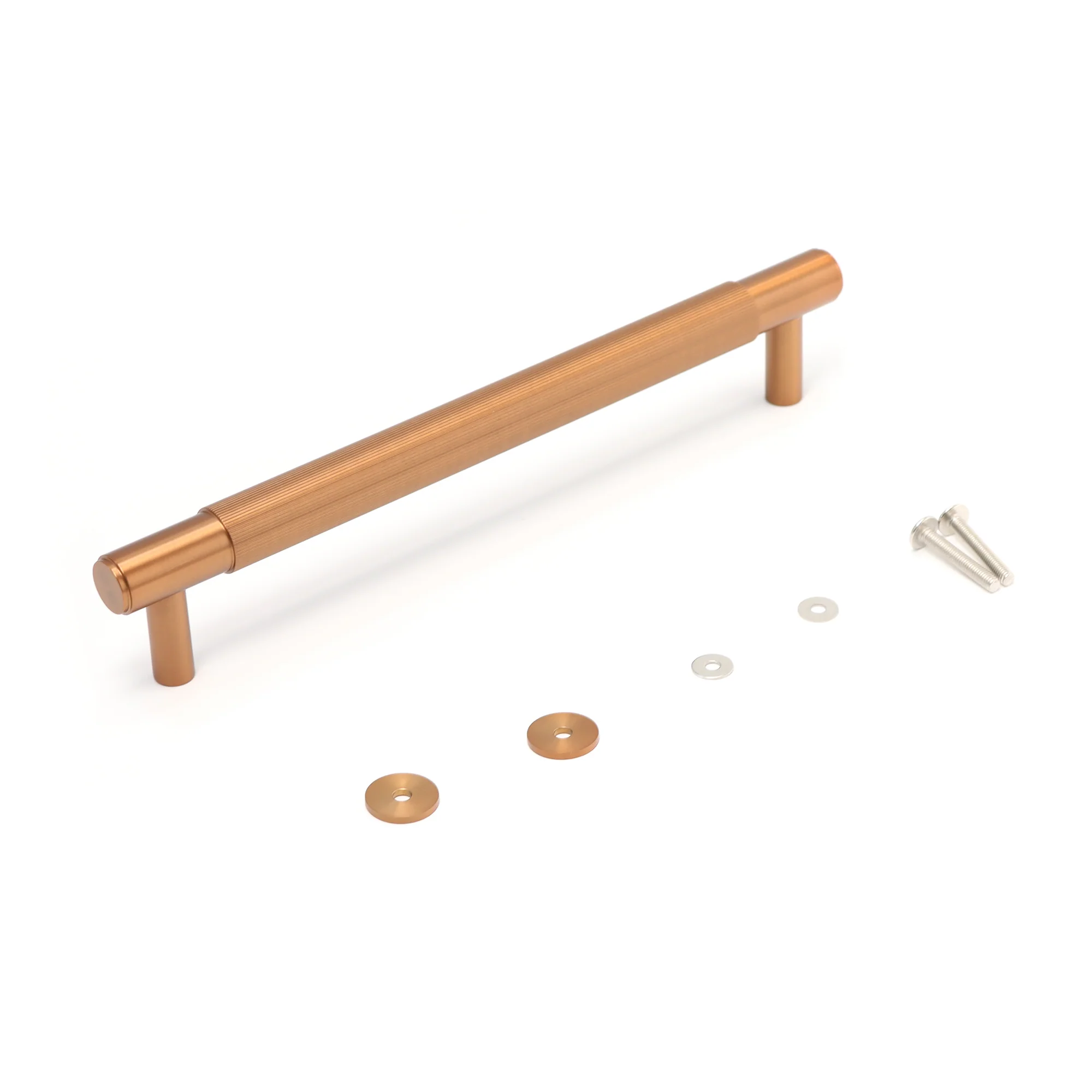 Fluted Medium Round T-Bar Pull Handle - Rose Gold (123429) - Image 4