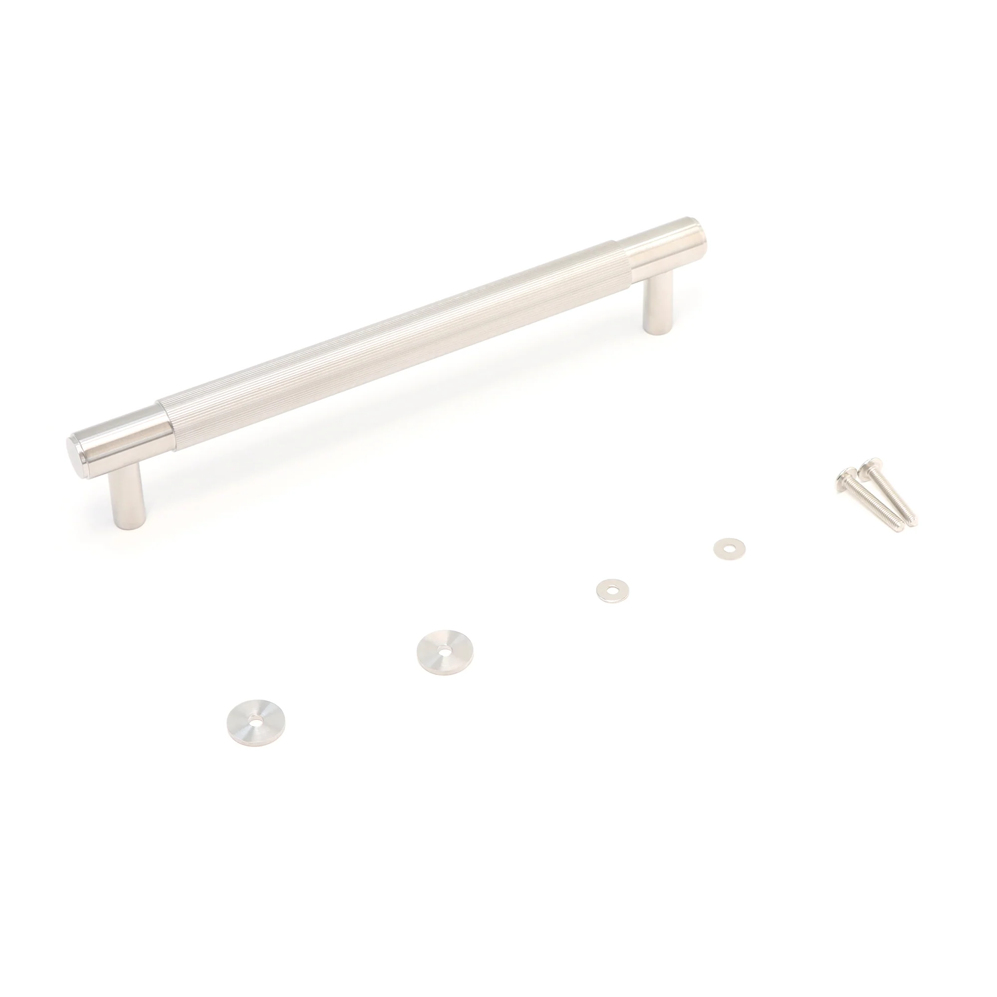 Fluted Medium Round T-Bar Pull Handle - Satin Stainless Steel (123426) - Image 4
