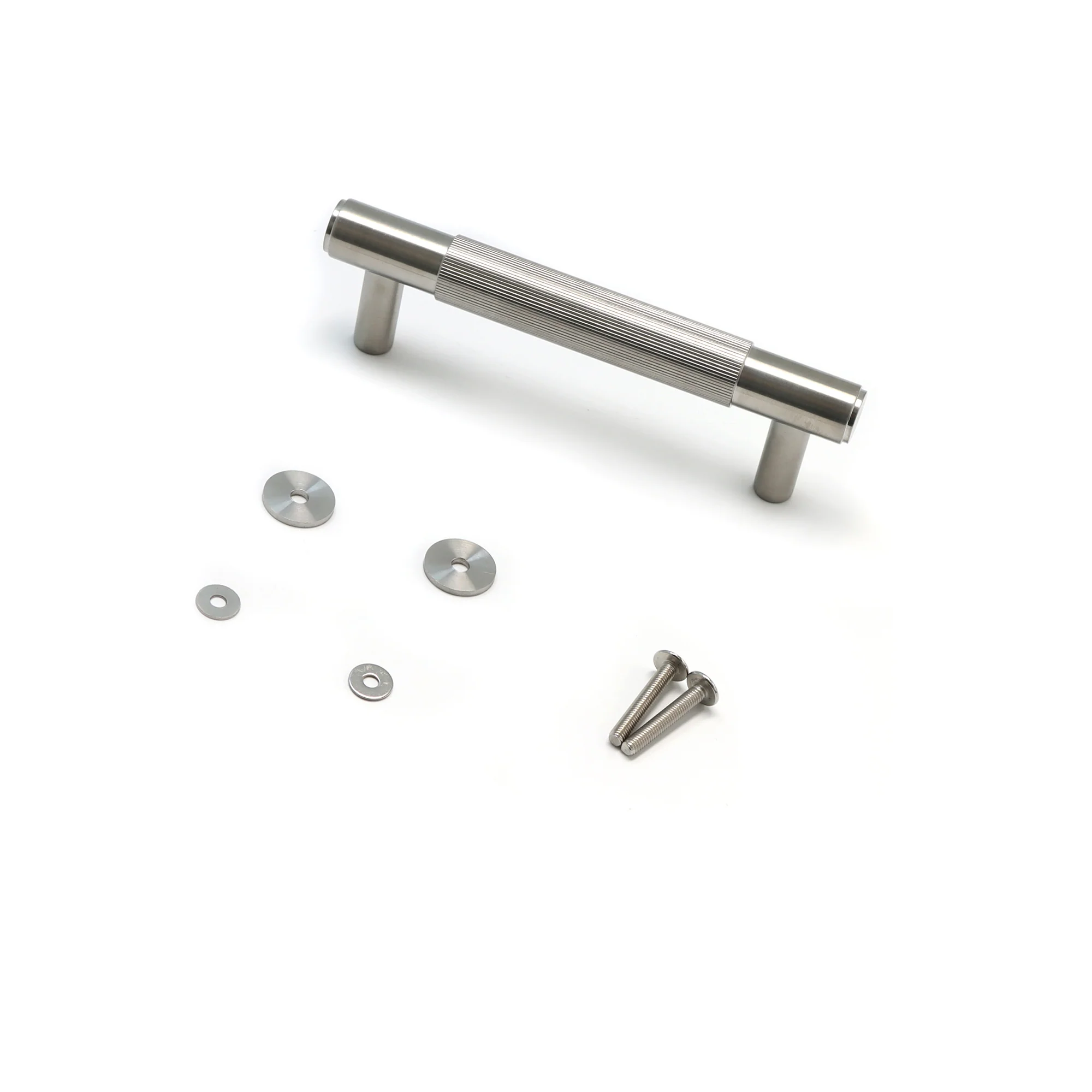 Fluted Small Round T-Bar Pull Handle - Satin Stainless Steel (123421) - Image 4