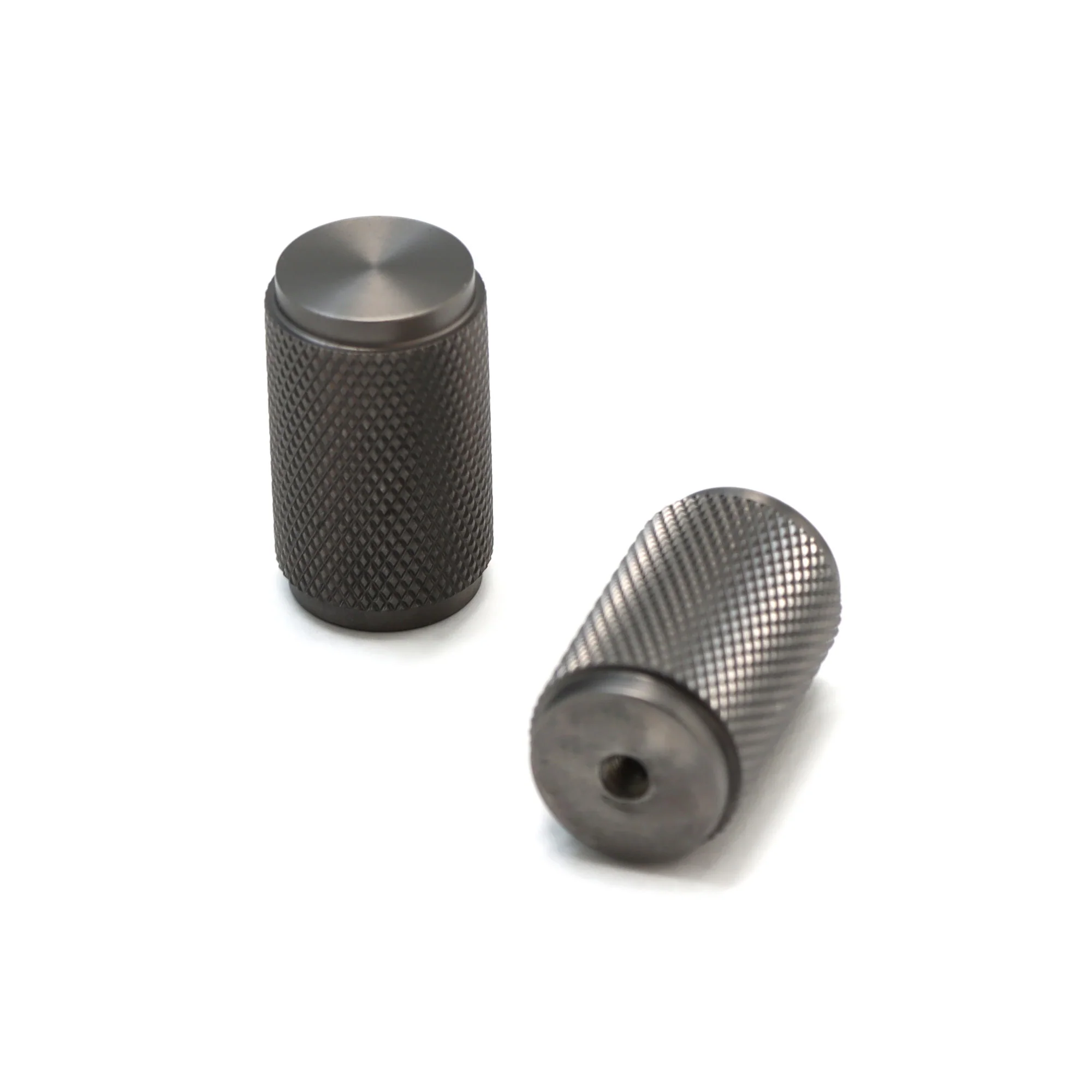 Knurled Large Round Cabinet Door Knob - Gun Metal (123440) - Image 2