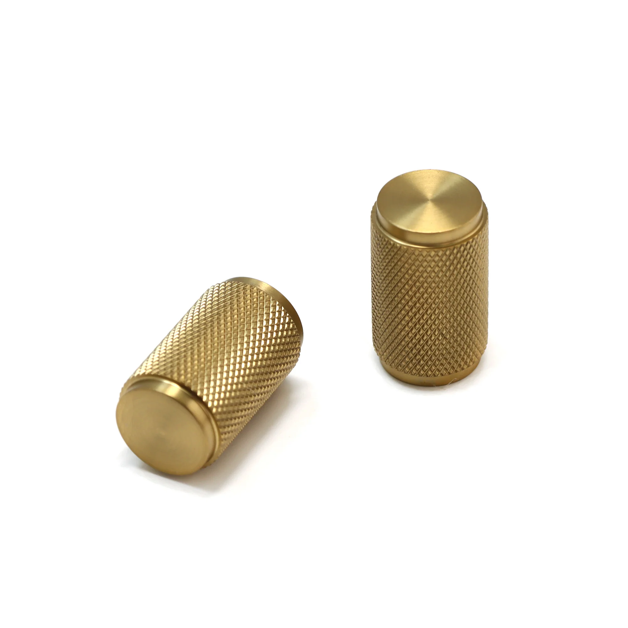 Knurled Large Round Cabinet Door Knob - Satin Gold (123437) - Image 3