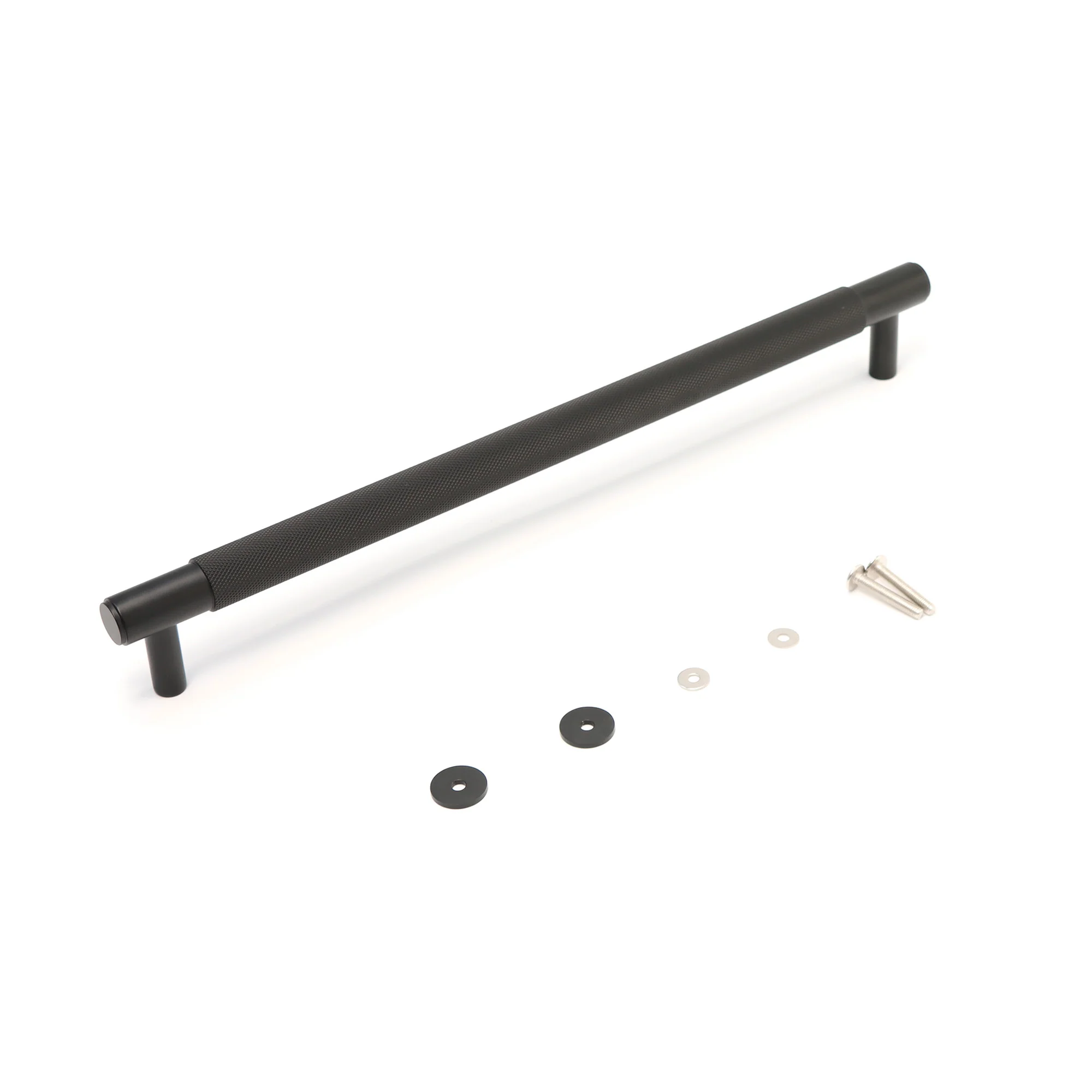 Knurled Large Round T-Bar Pull Handle - Matt Black (123418) - Image 5