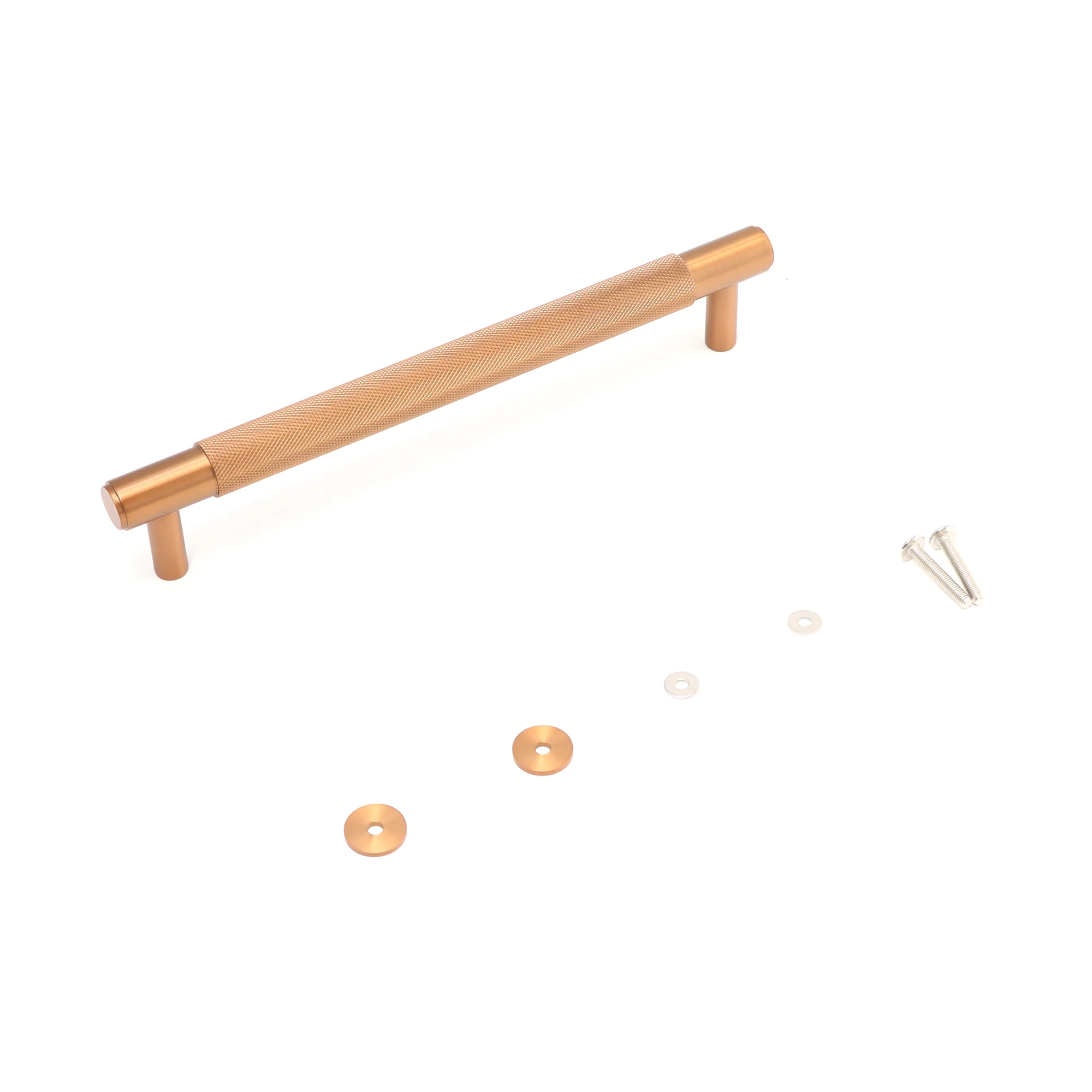 Knurled Medium Round T-Bar Pull Handle - Rose Gold (123414) - Image 4