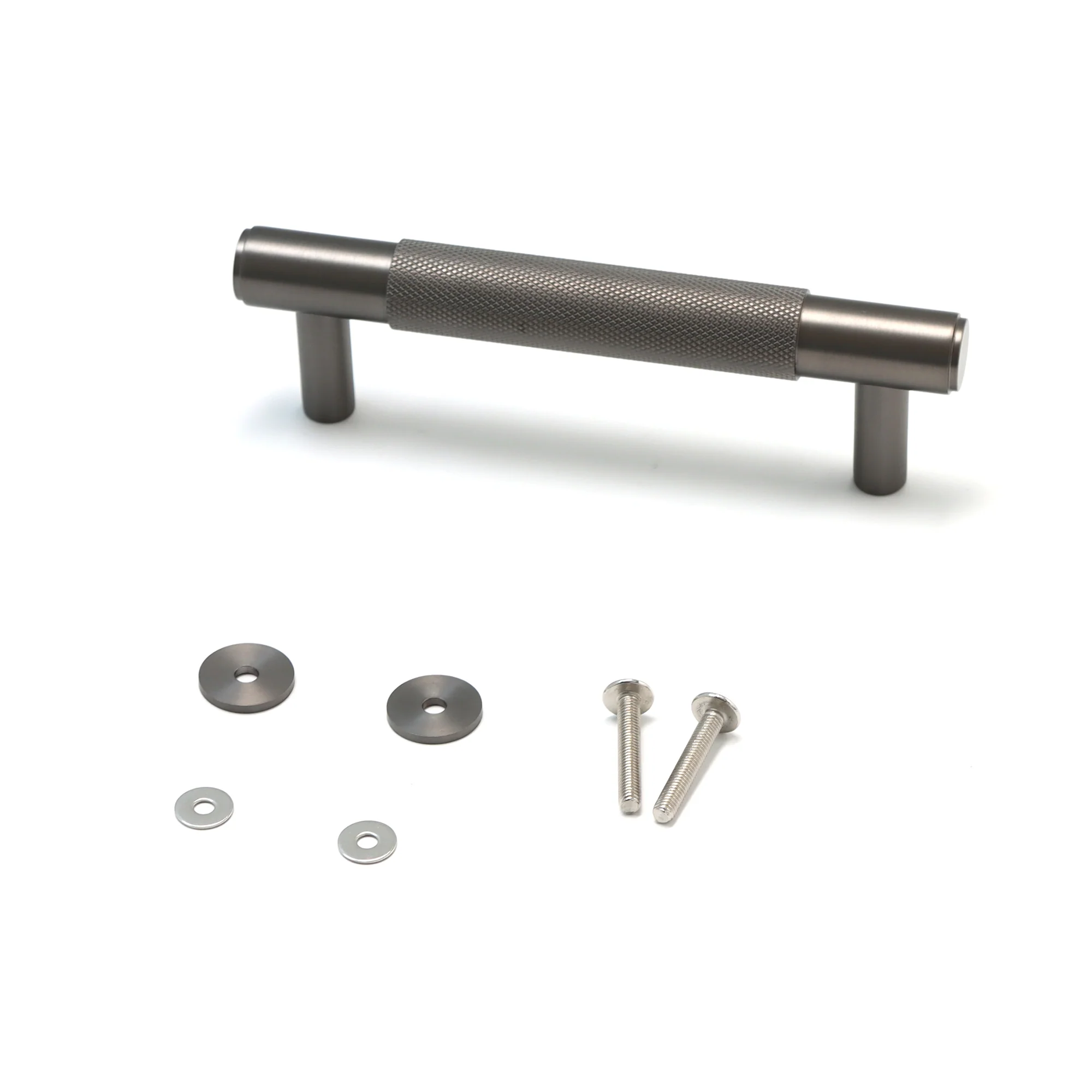 Knurled Small Round T-Bar Pull Handle - Gun Metal (123410) - Image 5