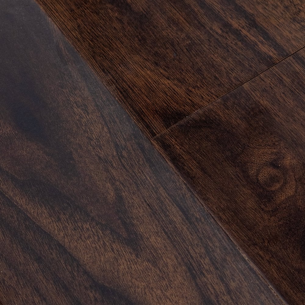 Rich Walnut - Glamour 12mm High Gloss Laminate Flooring (122131) - Image 3