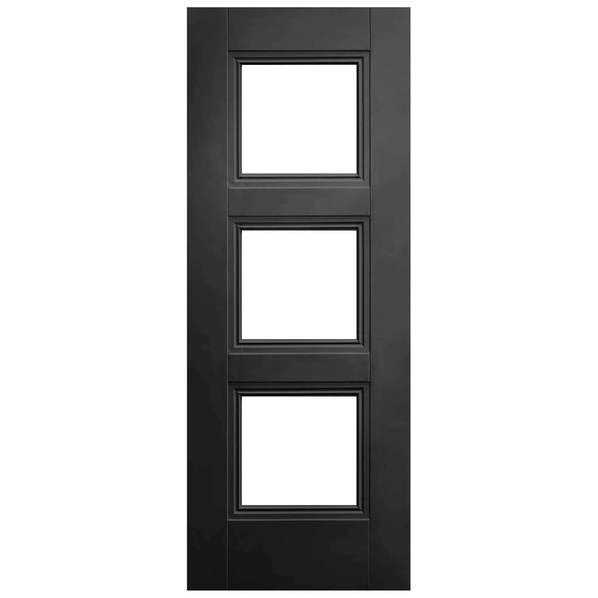 Black Fully Finished Internal Elegance Ripley 3 Light Clear Glass Made-to-Measure Door - Image 3