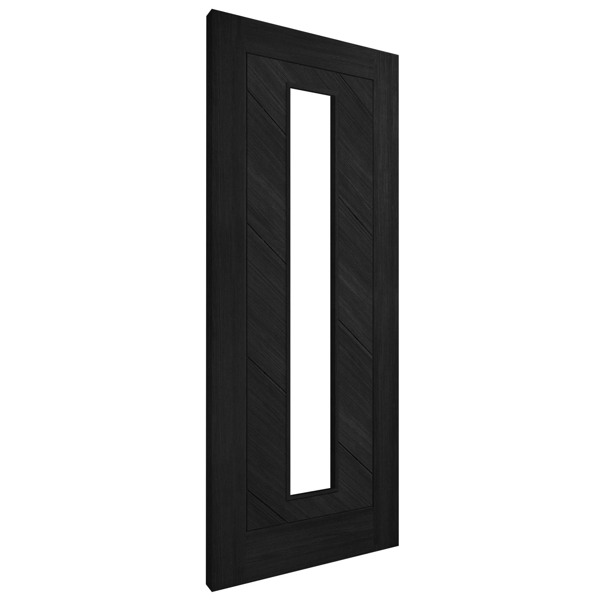 Black Internal Fully Finished Endure Laminate Stockholm Clear Glass Door (122014) - Image 2