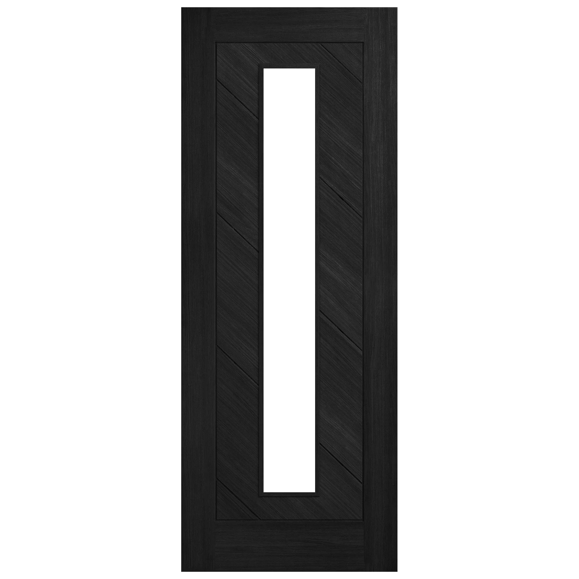 Black Internal Fully Finished Endure Laminate Stockholm Clear Glass Door (122014) - Image 3