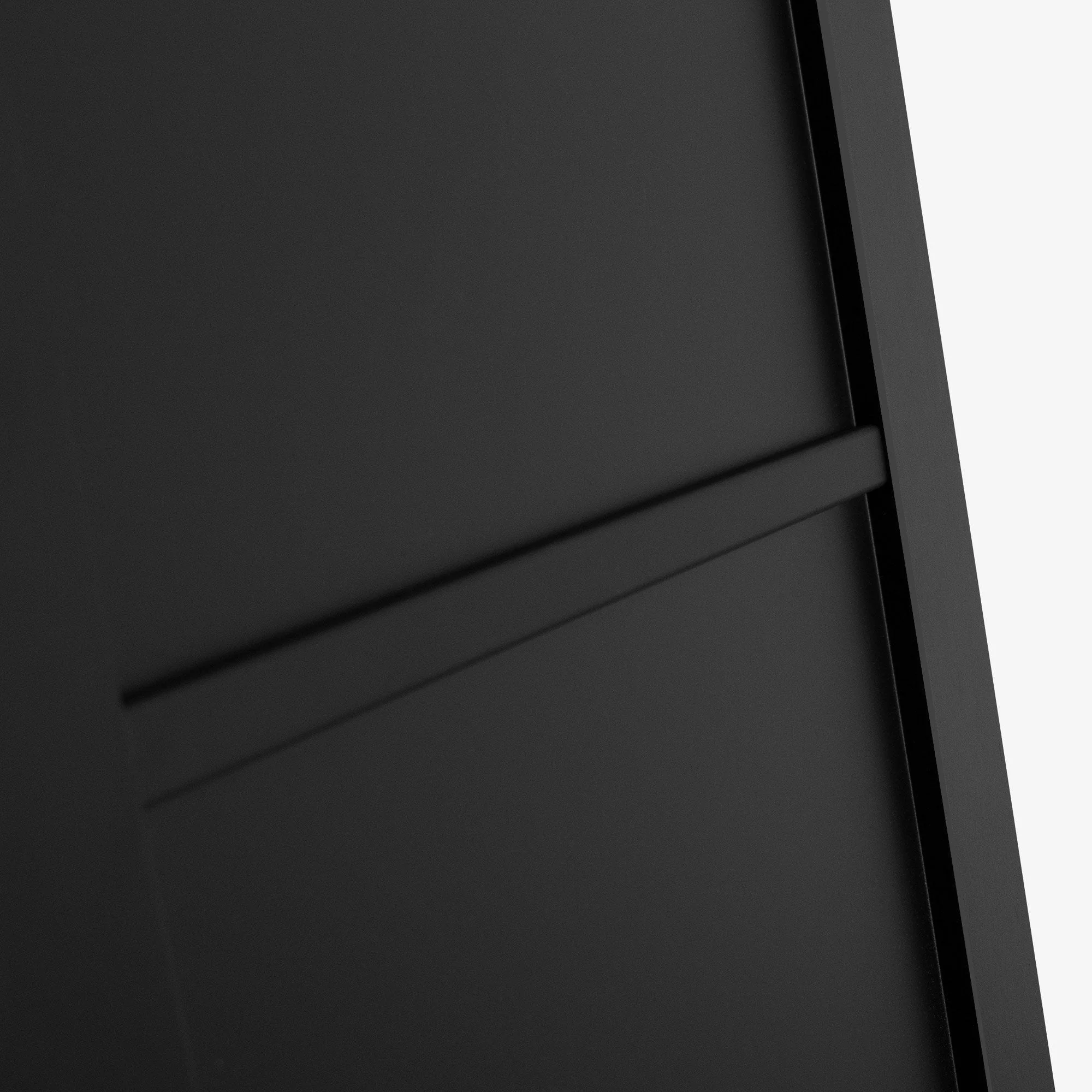 Jet Black Internal Fully Finished Industrial Studio 3 Panel Made-to-Measure Door (120538) - Image 5
