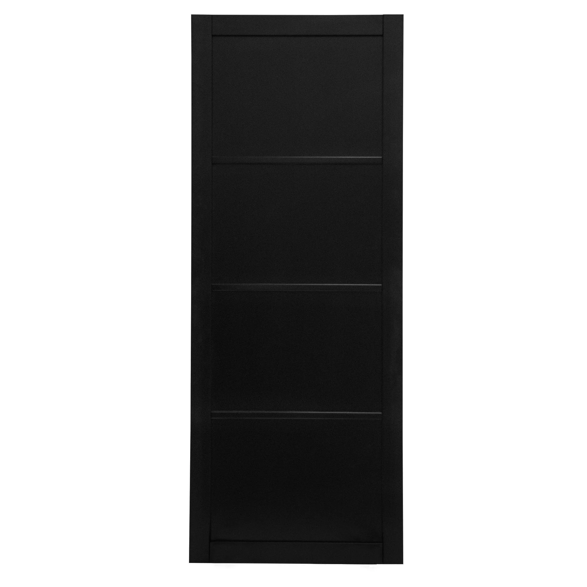 Jet Black Internal Fully Finished Industrial Studio 4 Panel Made-to-Measure Door (120541) - Image 3
