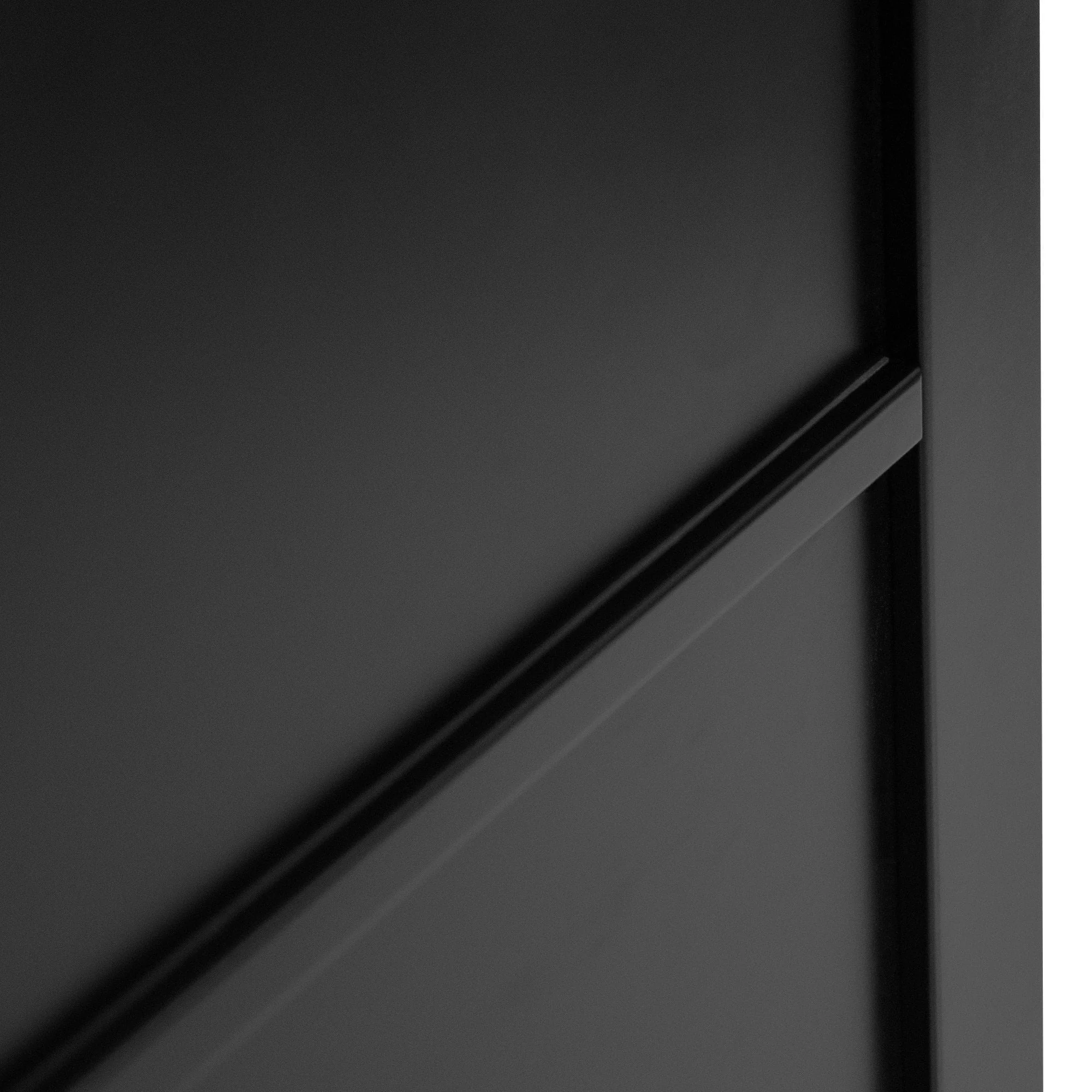 Jet Black Internal Fully Finished Industrial Studio 4 Panel Made-to-Measure Door (120541) - Image 5