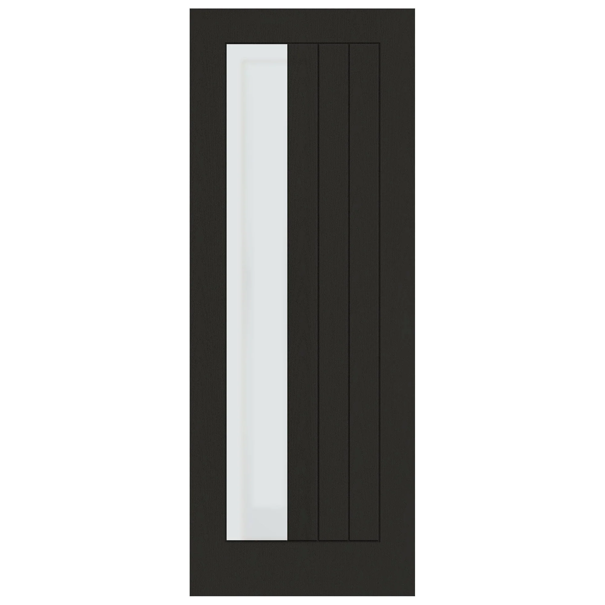 Black Internal Fully Finished Oak Farley 1 Light Offset Obscure Glass Made-to-Measure Door (121932) - Image 2