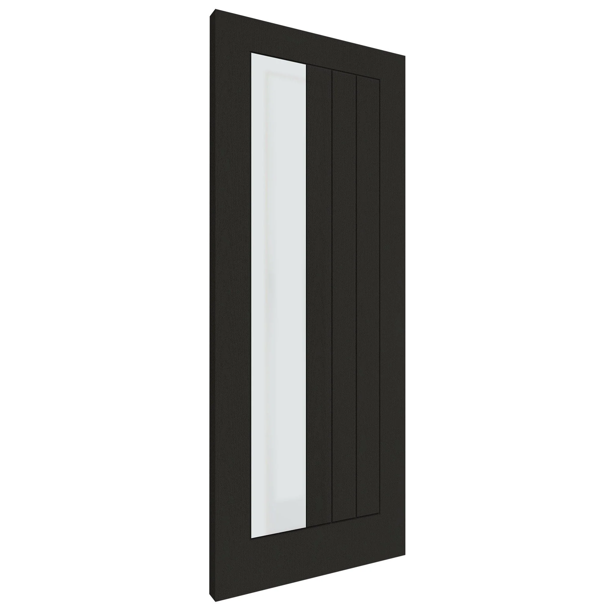 Black Internal Fully Finished Oak Farley 1 Light Offset Obscure Glass Made-to-Measure Door (121932) - Image 3
