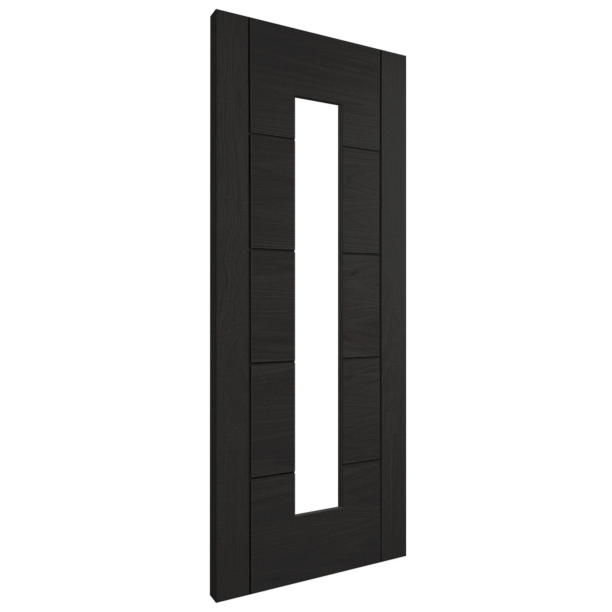 Black Internal Fully Finished Oak Parma 1 Light Clear Glass Made-to-Measure Door (120490) - Image 2