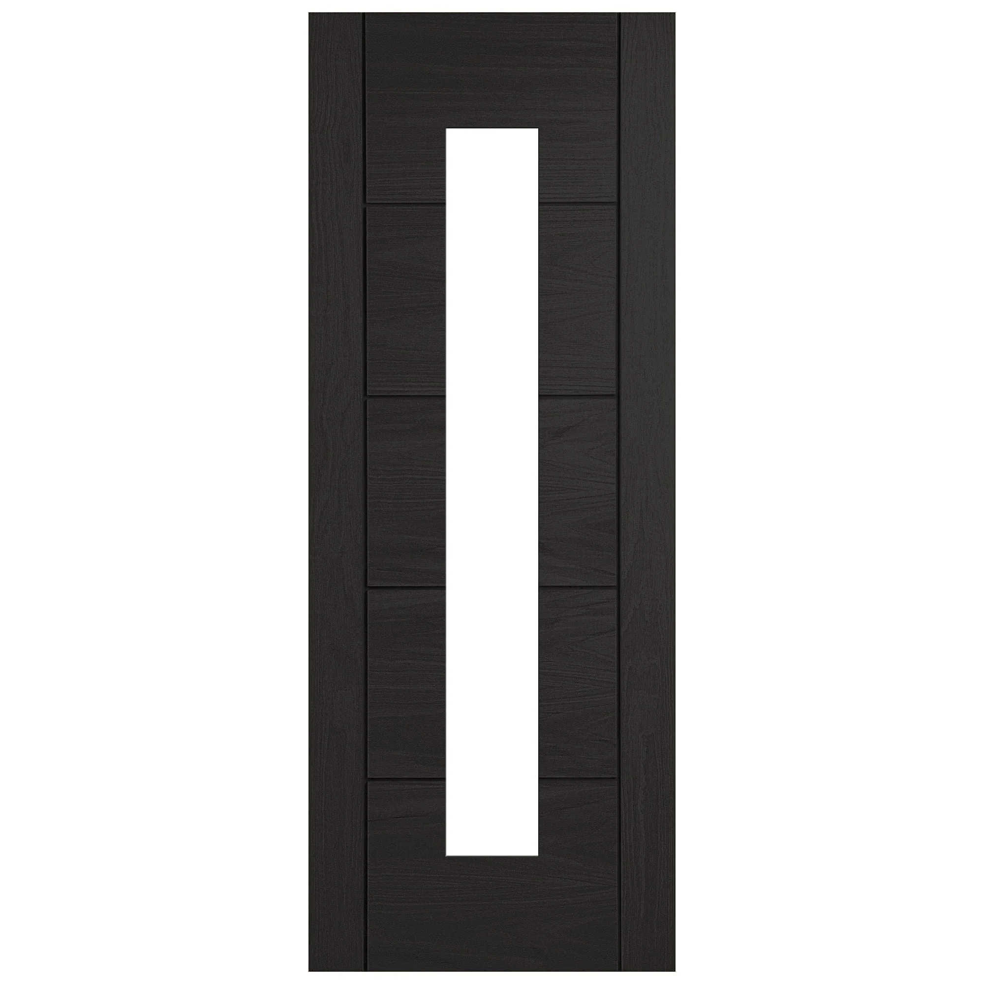 Black Internal Fully Finished Oak Parma 1 Light Clear Glass Made-to-Measure Door (120490) - Image 3