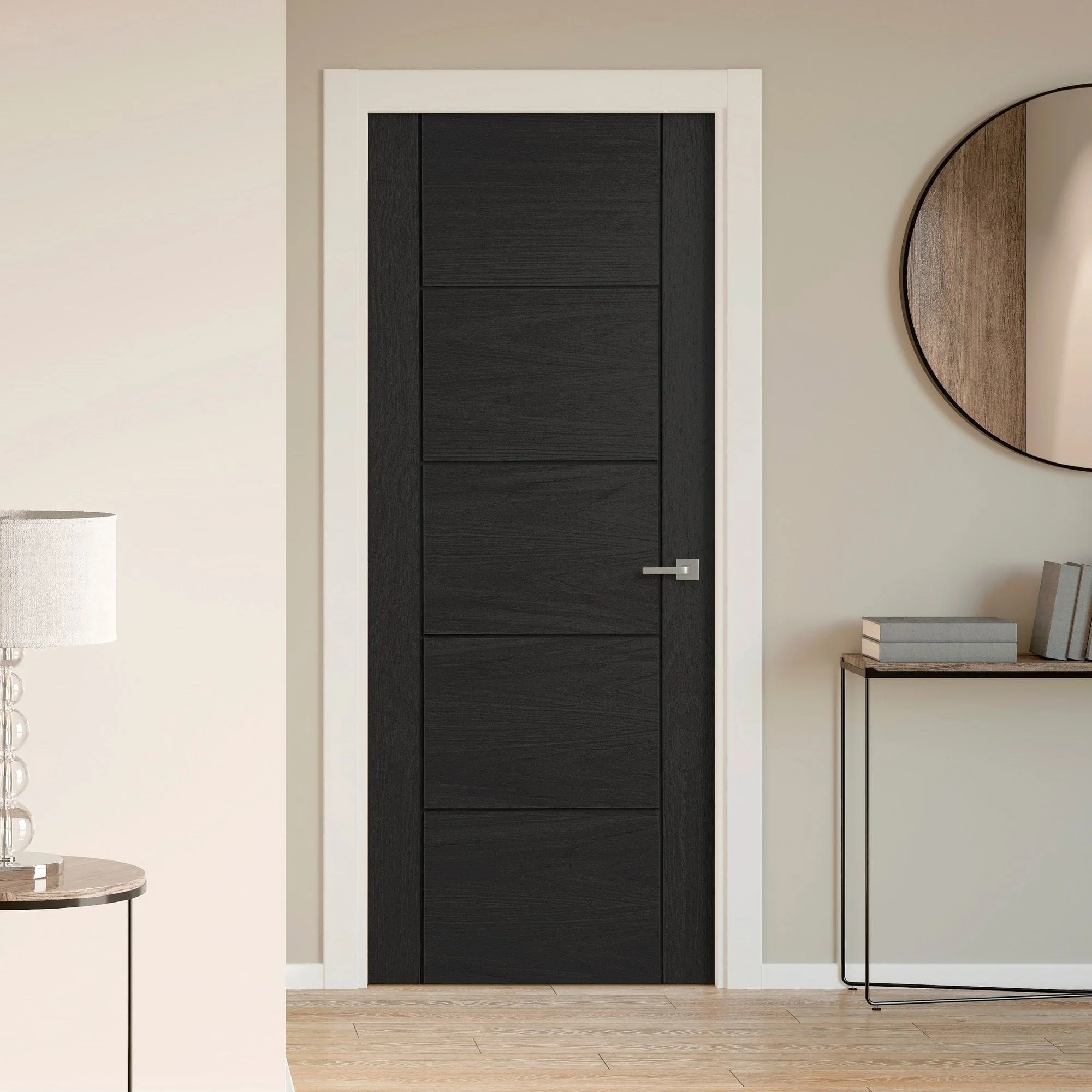 Black Internal Fully Finished Oak Parma Made-to-Measure Door (120491)