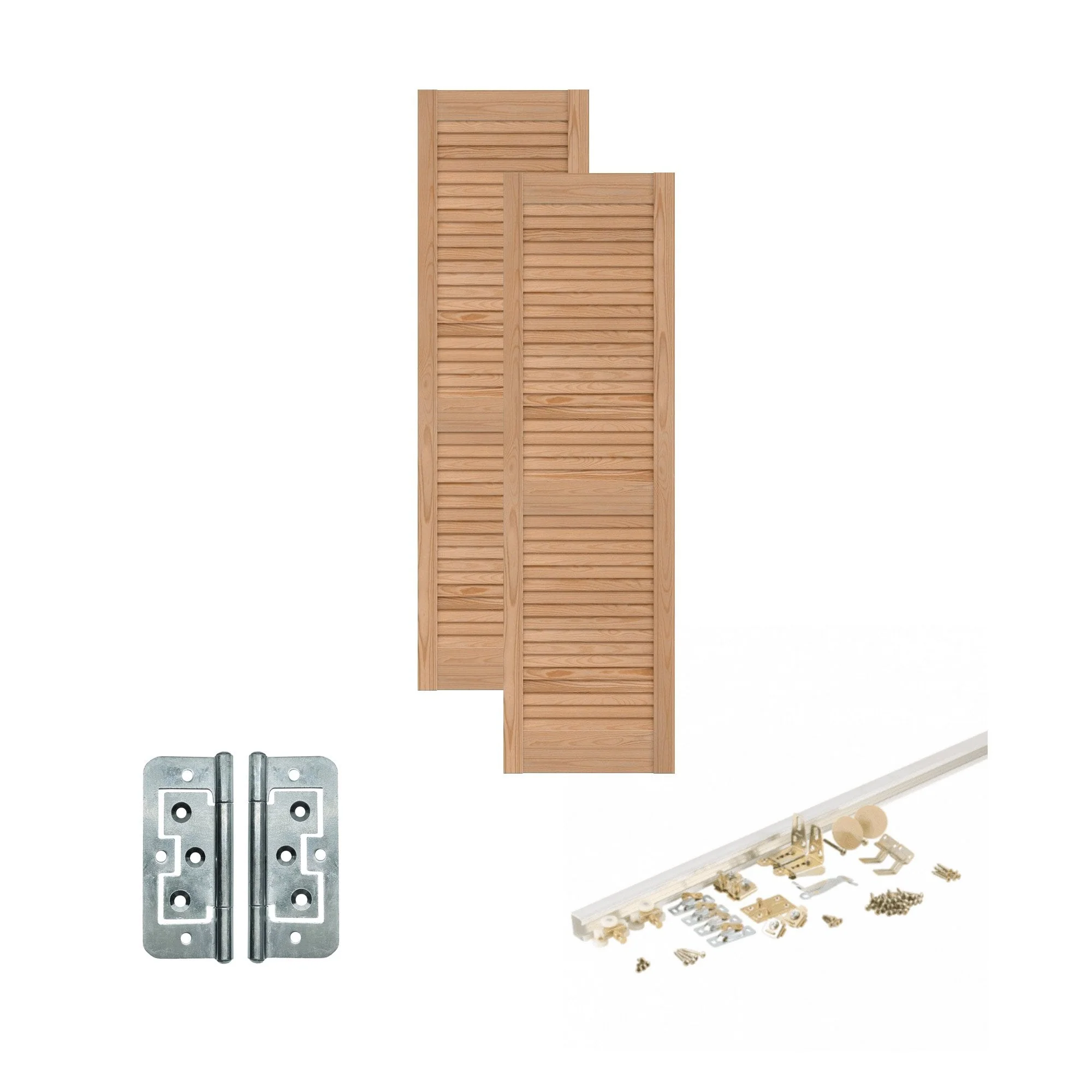 Clear Pine Internal 28mm Open Louvre Bi-fold Door Set - Image 3
