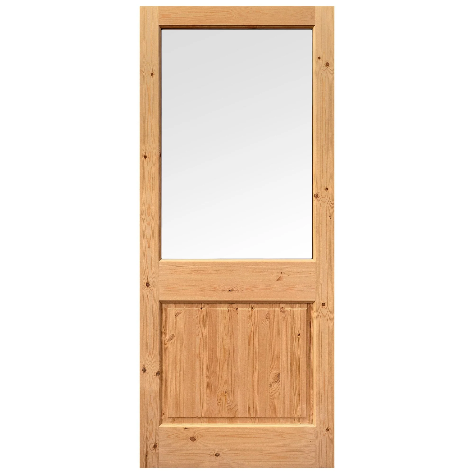 External Solid Pine Unfinished 2XG 1P 1L Clear Glass Double Glazed Door (LOL2XG) - Image 3