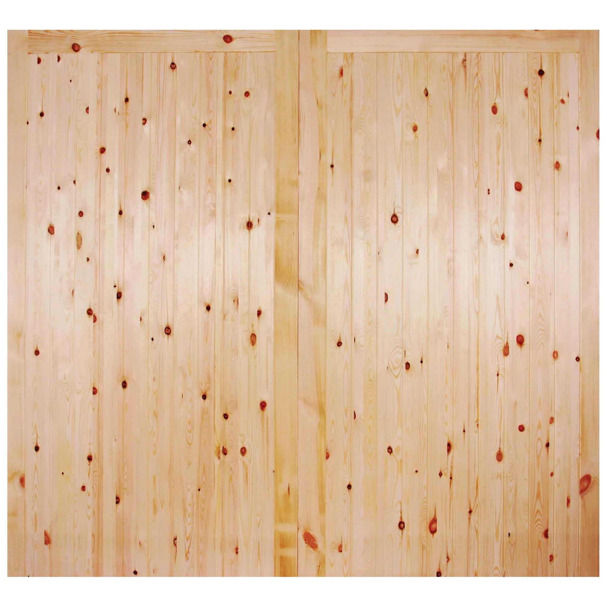Solid Redwood External Unfinished Framed, Ledged and Braced Garage Door - Image 3