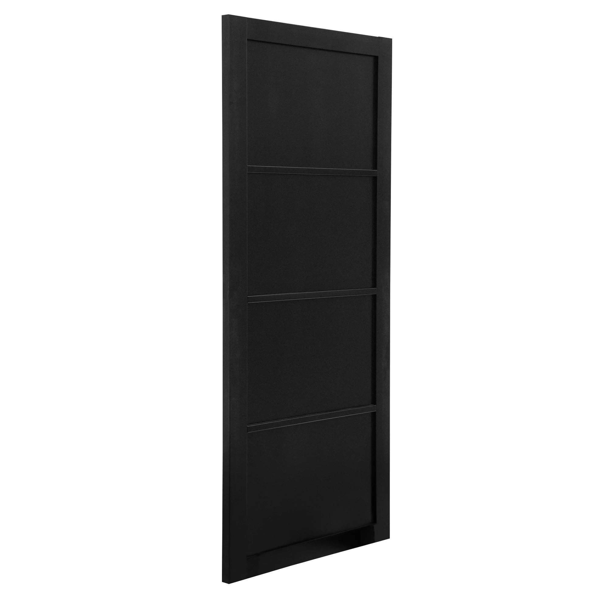 Graphite Black Internal Fully Finished Industrial Studio 4 Panel Door (105835) - Image 4