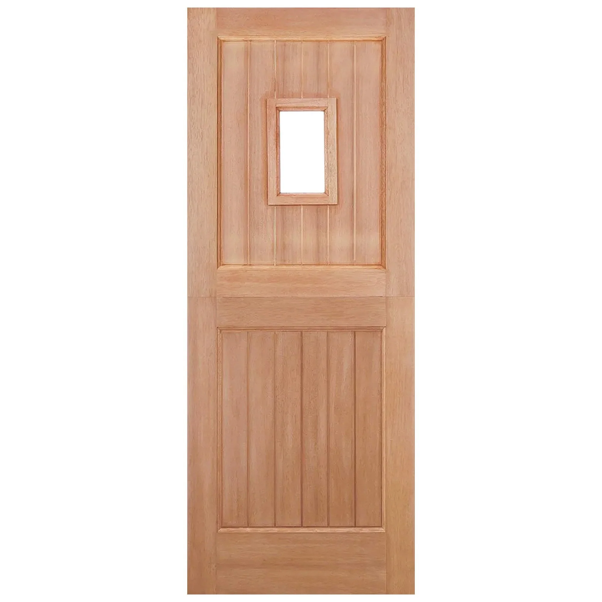 Hardwood External Unfinished 1 Light Clear Glass Stable Door (EXTHWSTBCG) - Image 5
