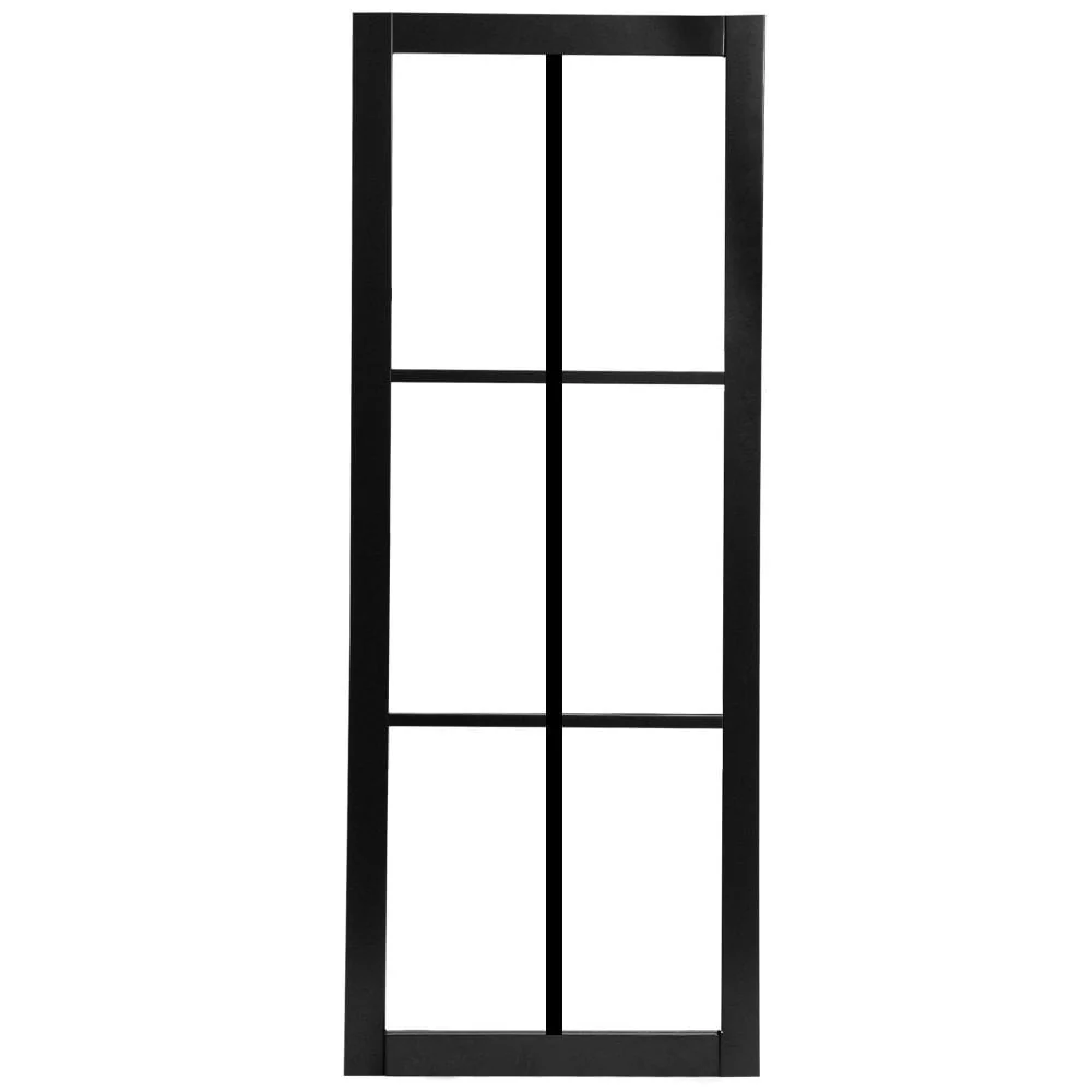 Jet Black Internal Fully Finished Industrial Studio 6 Light Clear Glass Made-to-Measure Door (120544) - Image 3