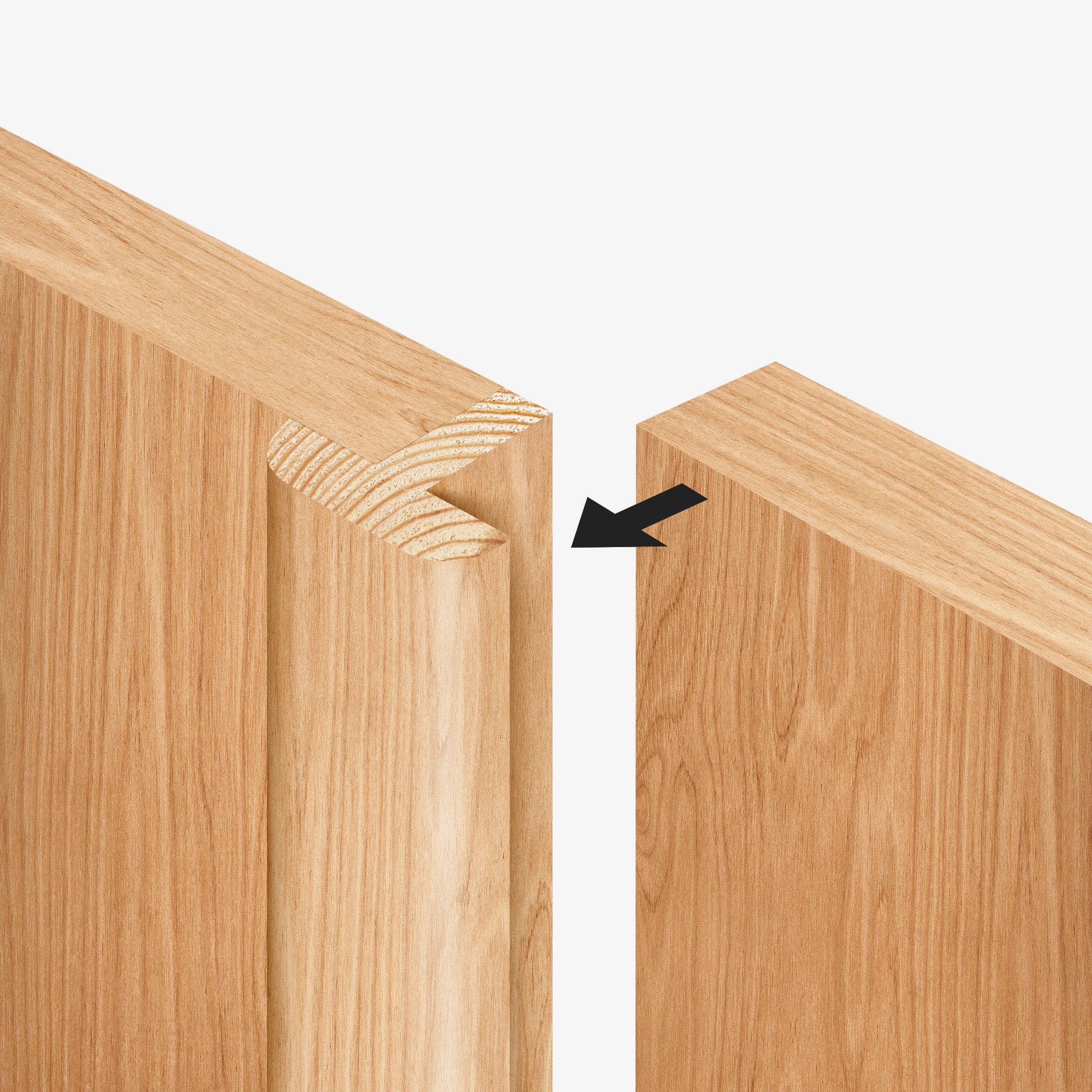 Internal Oak Fully Finished Pedrena Pair Door (121369) - Image 2