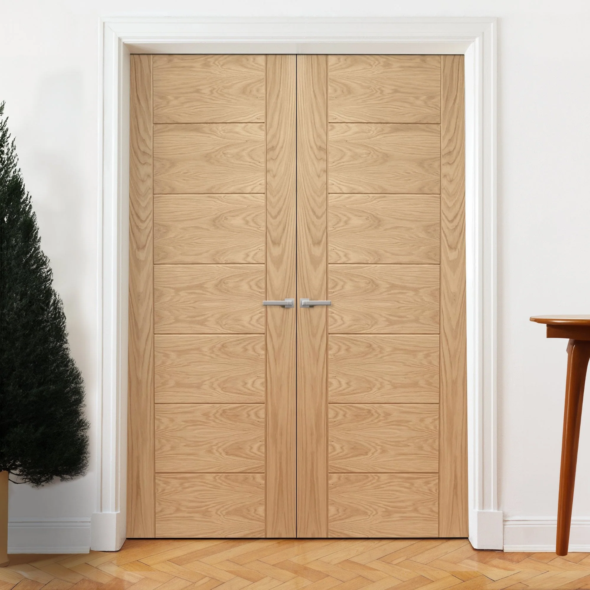 Internal Oak Fully Finished Pedrena Pair Door (121369) - Image 3