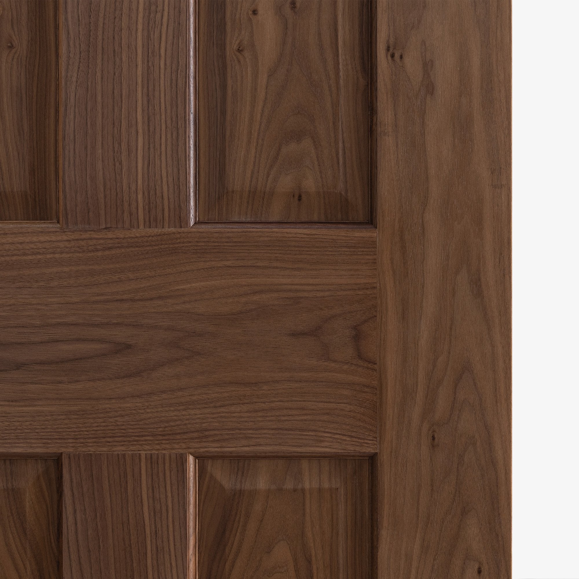 Internal Walnut Fully Finished 4 Panel Victorian FD30 Fire Door - Image 5
