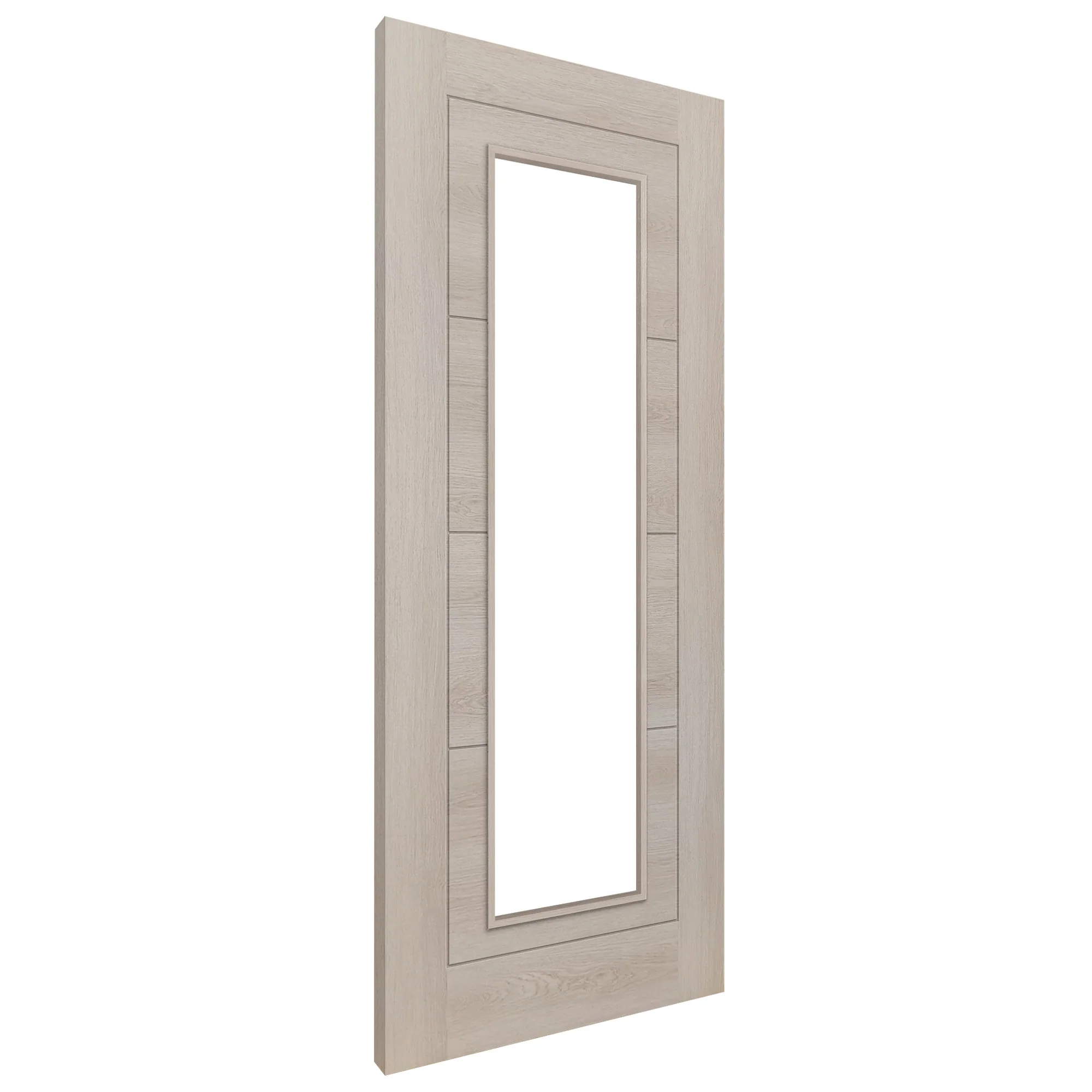 Ivory Fully Finished Internal Endure Laminate Ladder Clear Glass Door (121996) - Image 2