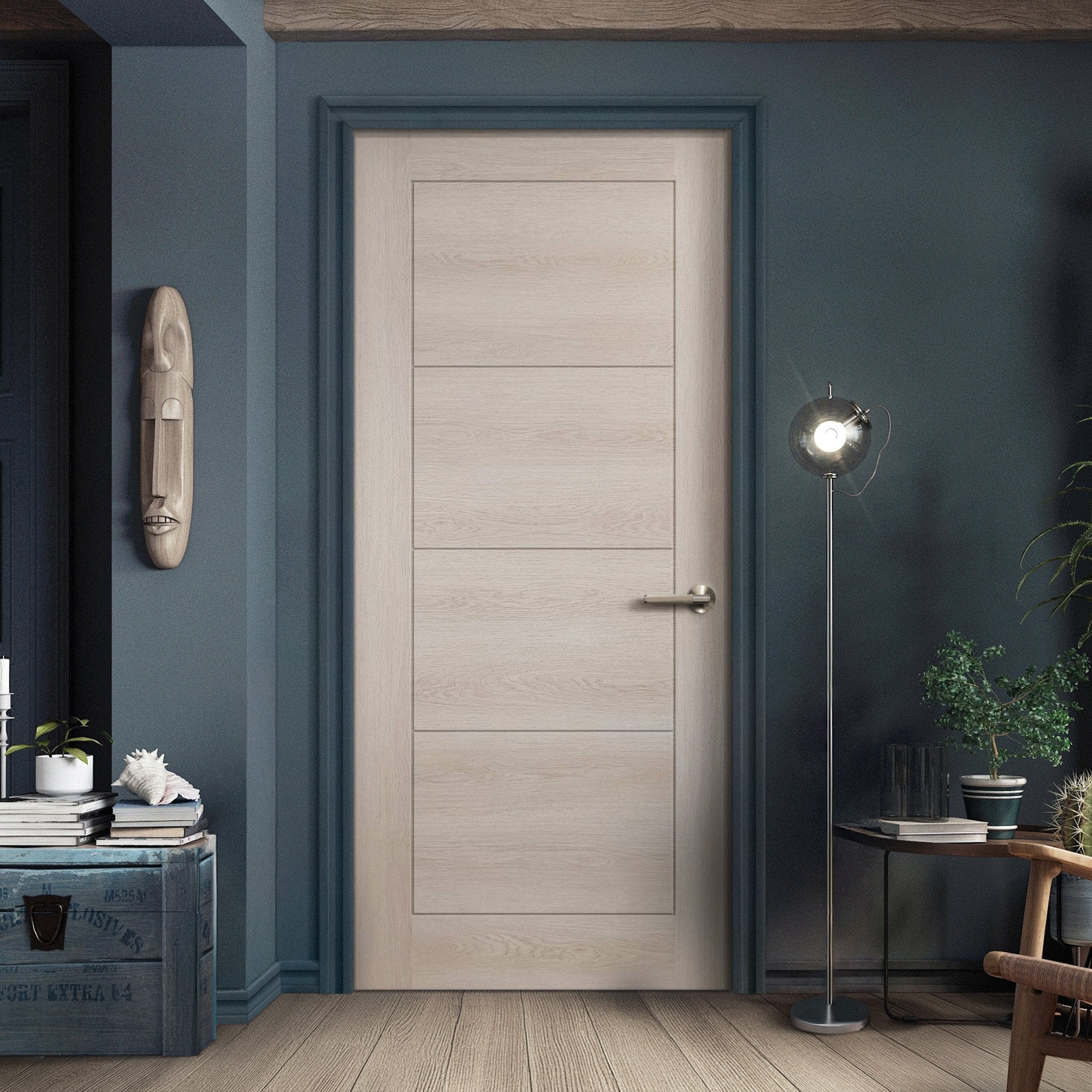 Ivory Fully Finished Internal Endure Laminate Ladder FD30 Fire Door (121995)