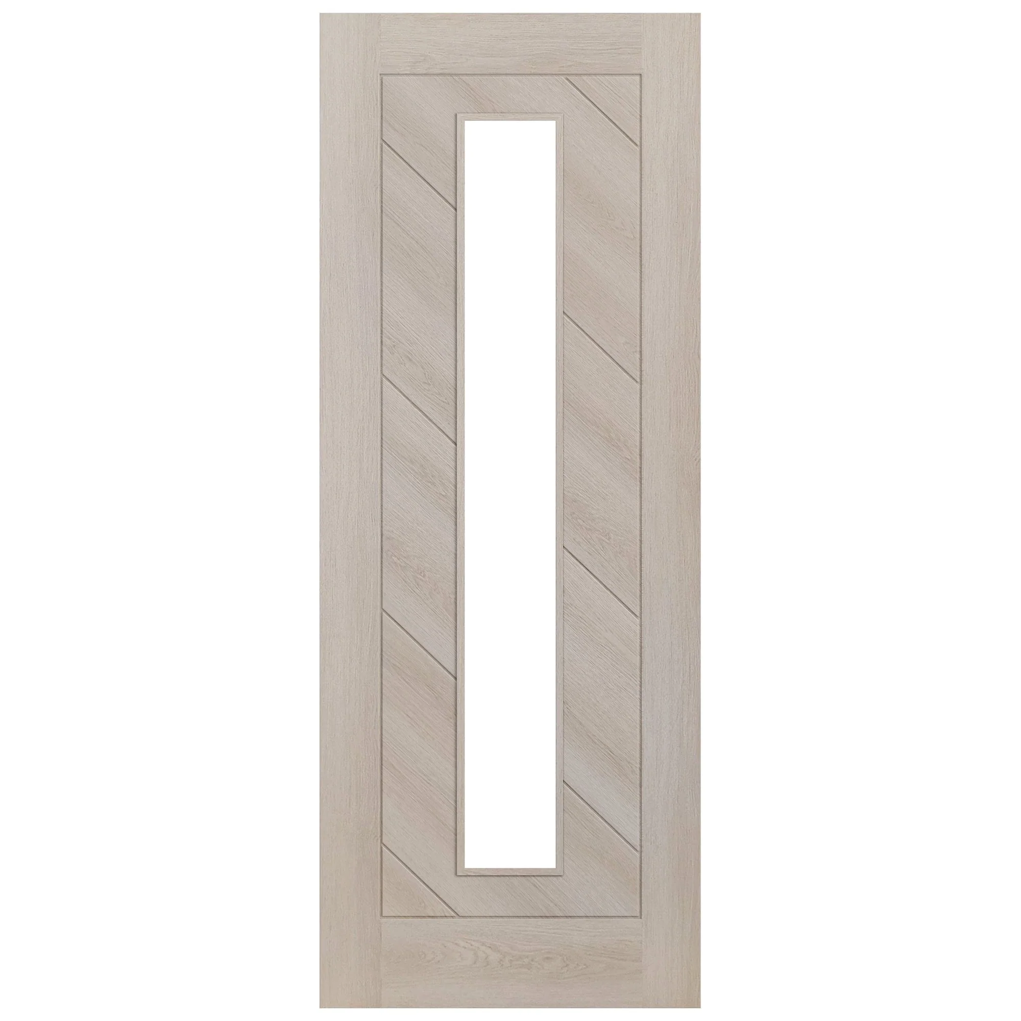 Ivory Fully FInished Internal Endure Laminate Stockholm Clear Glass Door (122008) - Image 3