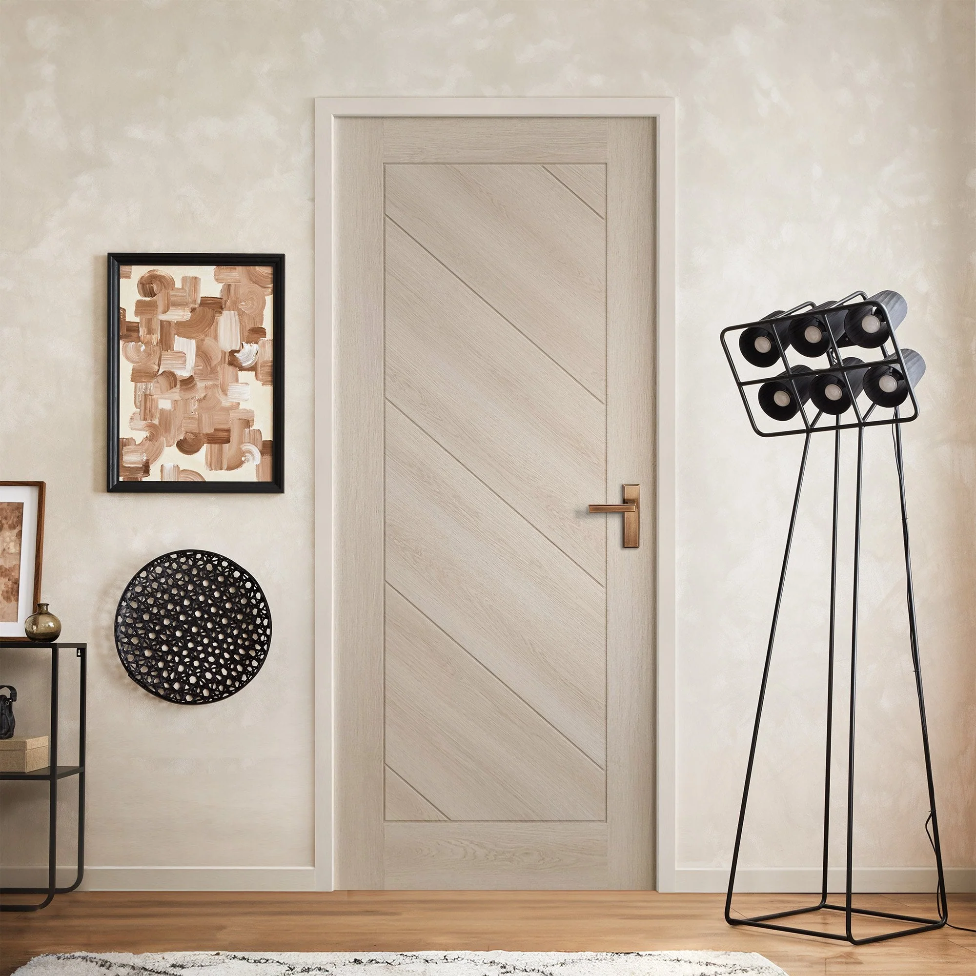 Ivory Fully FInished Internal Endure Laminate Stockholm FD30 Fire Door (122007)