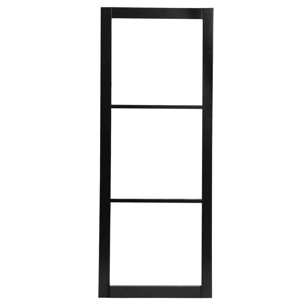 Jet Black Internal Fully Finished 3 Light Clear Glass Industrial Studio Door (124154) - Image 3