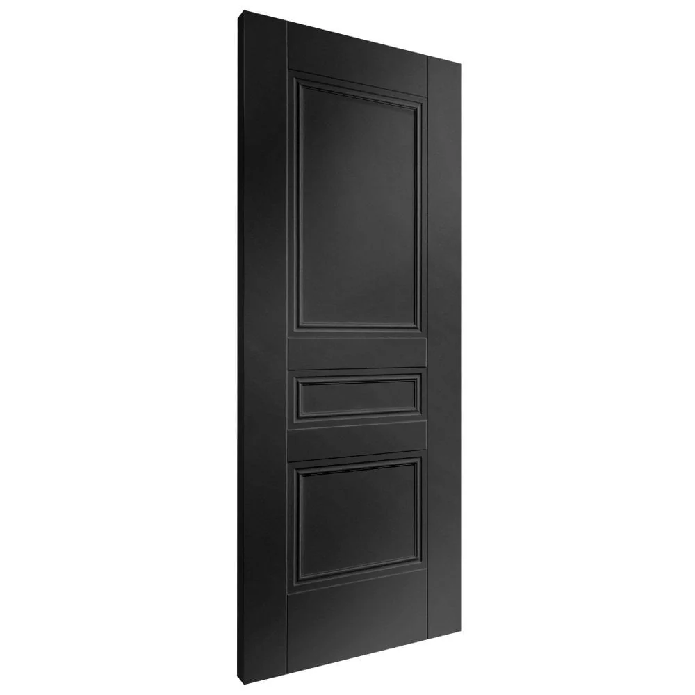 Jet Black Internal Fully Finished 3 Panel Elegance Henley Door (124167) - Image 2