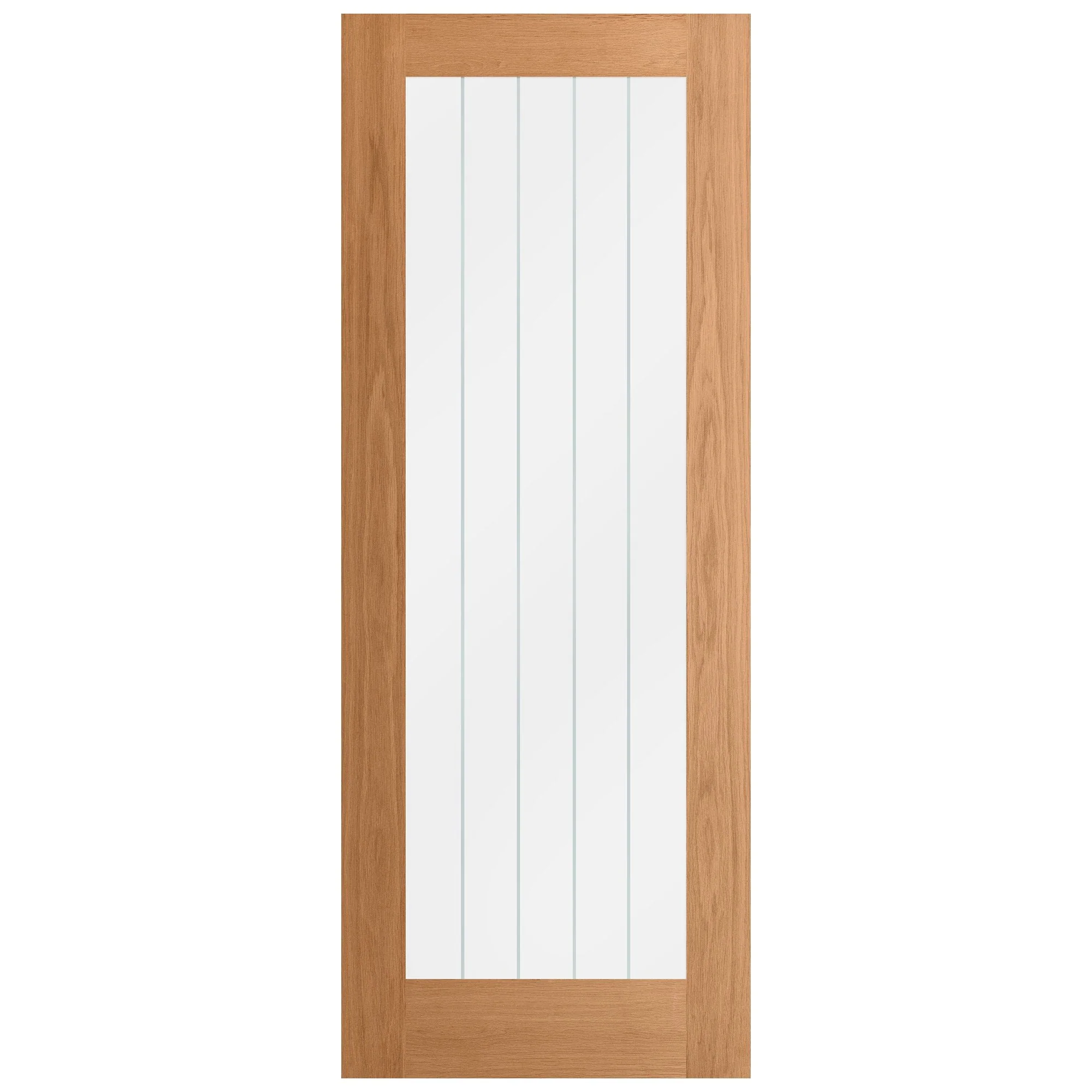 Oak Internal Fully Finished Pattern 10 Etched Obscure Lined Clear Glass Door (106416) - Image 3